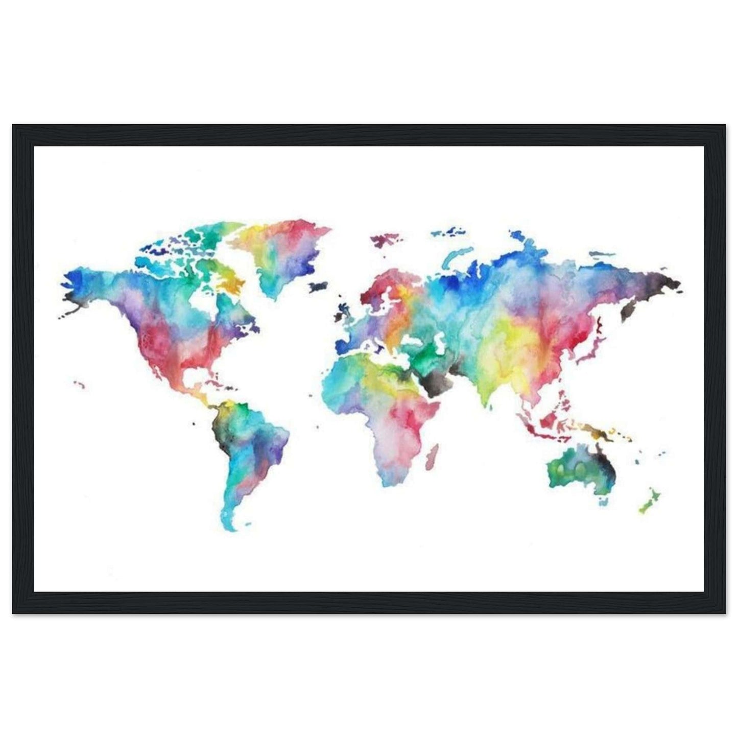 Canvanation Print Material 30x45 cm / 12x18″ Tableau Planisphere Du Monde - Mondes Connectés