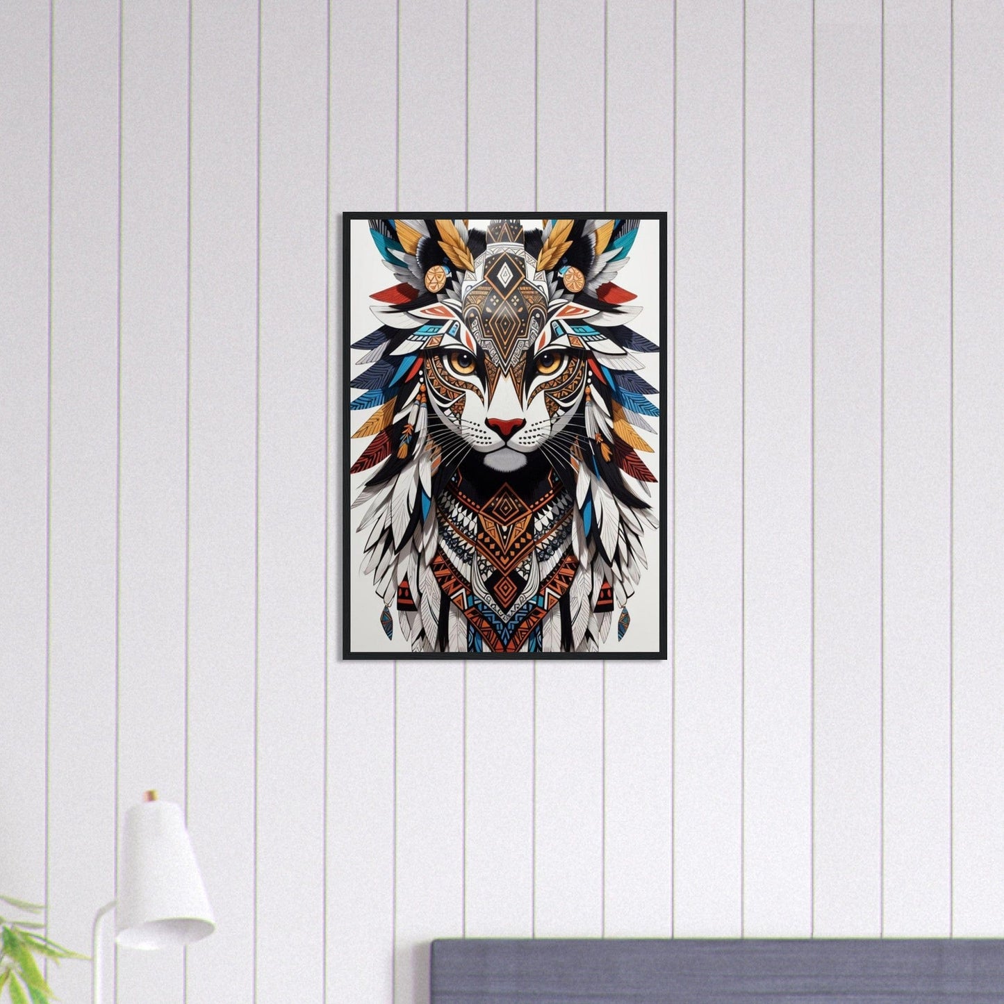 Canvanation Print Material 50x70 cm / 20x28″ Tableau Chat Pop Art Indien