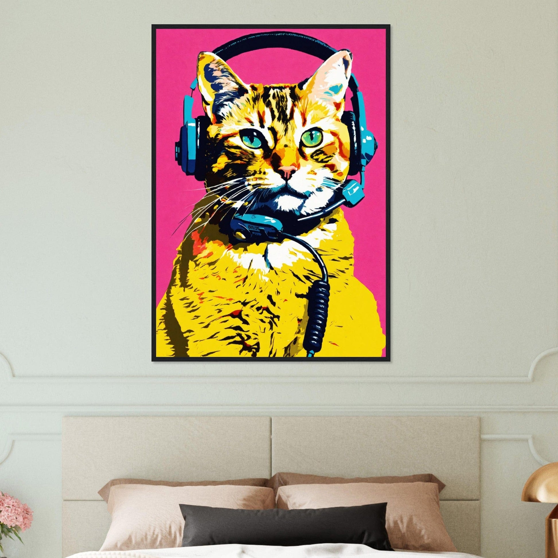 Canvanation Print Material Tableau Chat Mystère Au Clair De Lune