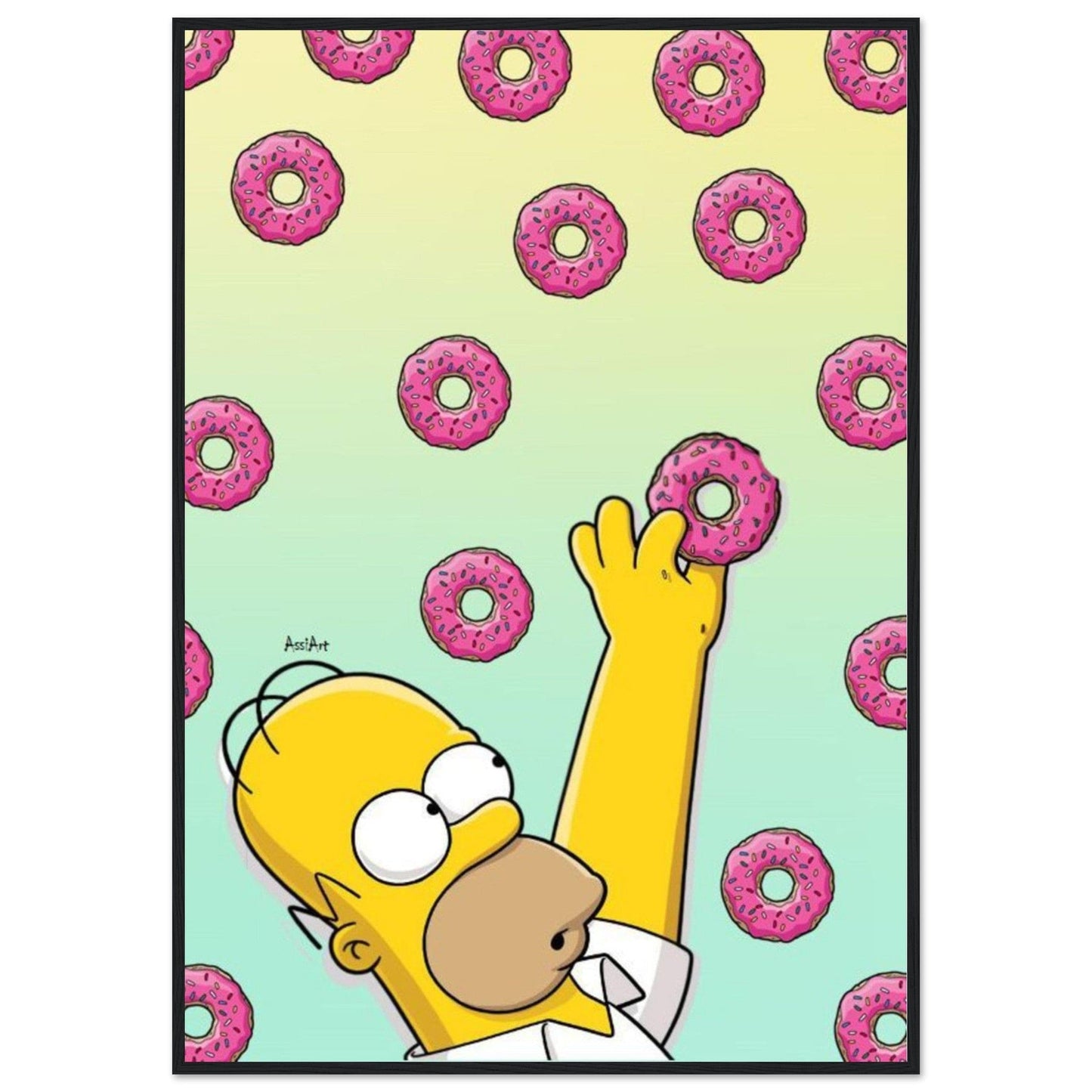 Canvanation Print Material 70x100 cm / 28x40″ / Tableau Poster Et Tableau Homer Simpson Donut
