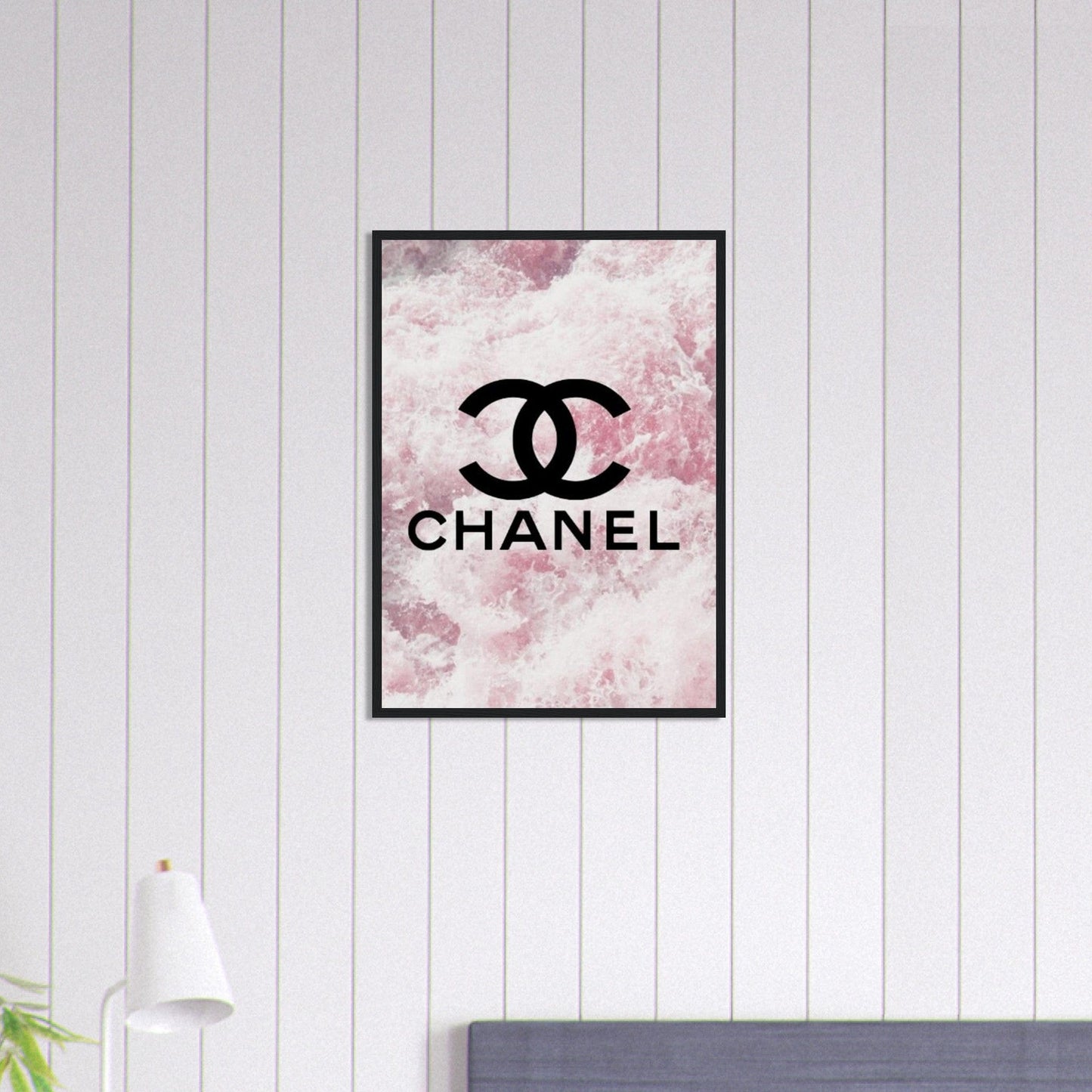 Canvanation Print Material 50x70 cm / 20x28″ Tableau Chanel Fond Mer Rose