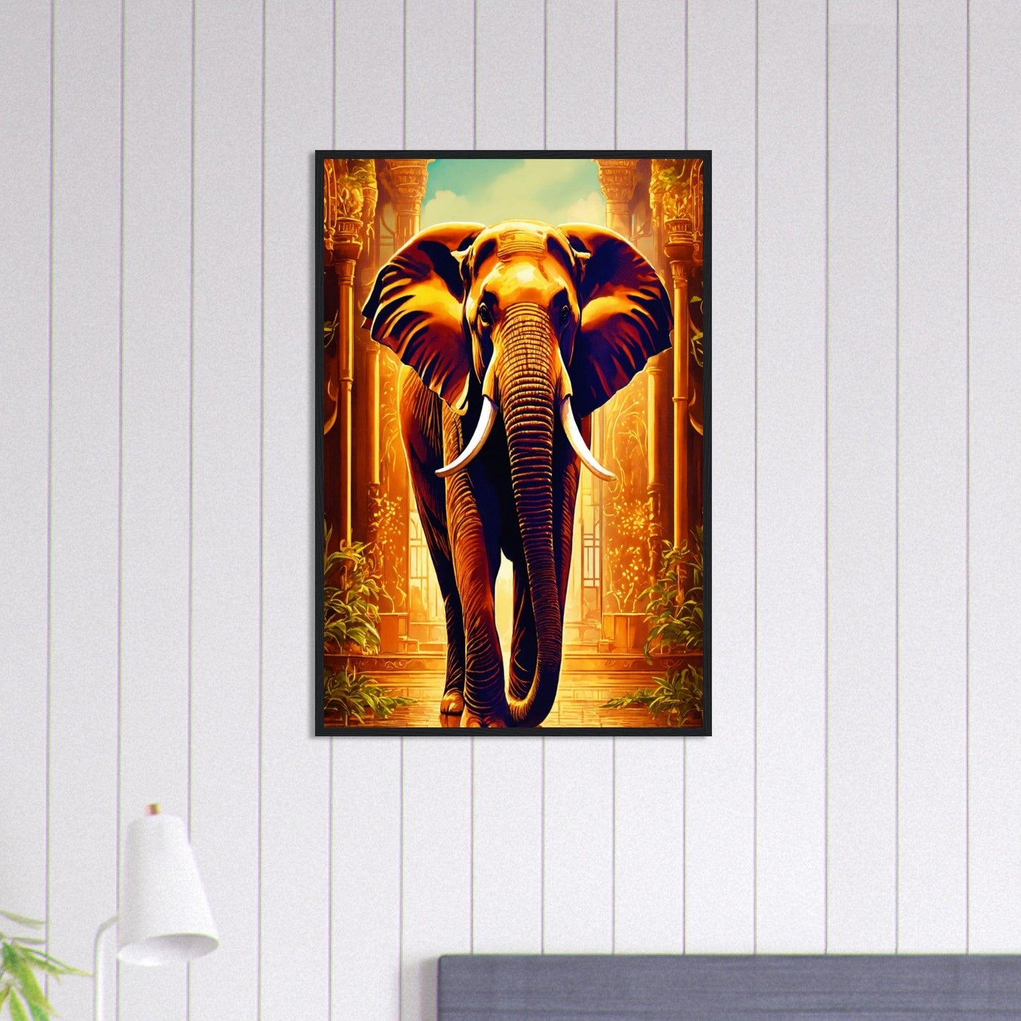 Canvanation Print Material 60x90 cm / 24x36″ Tableau Elephant Marche Royale