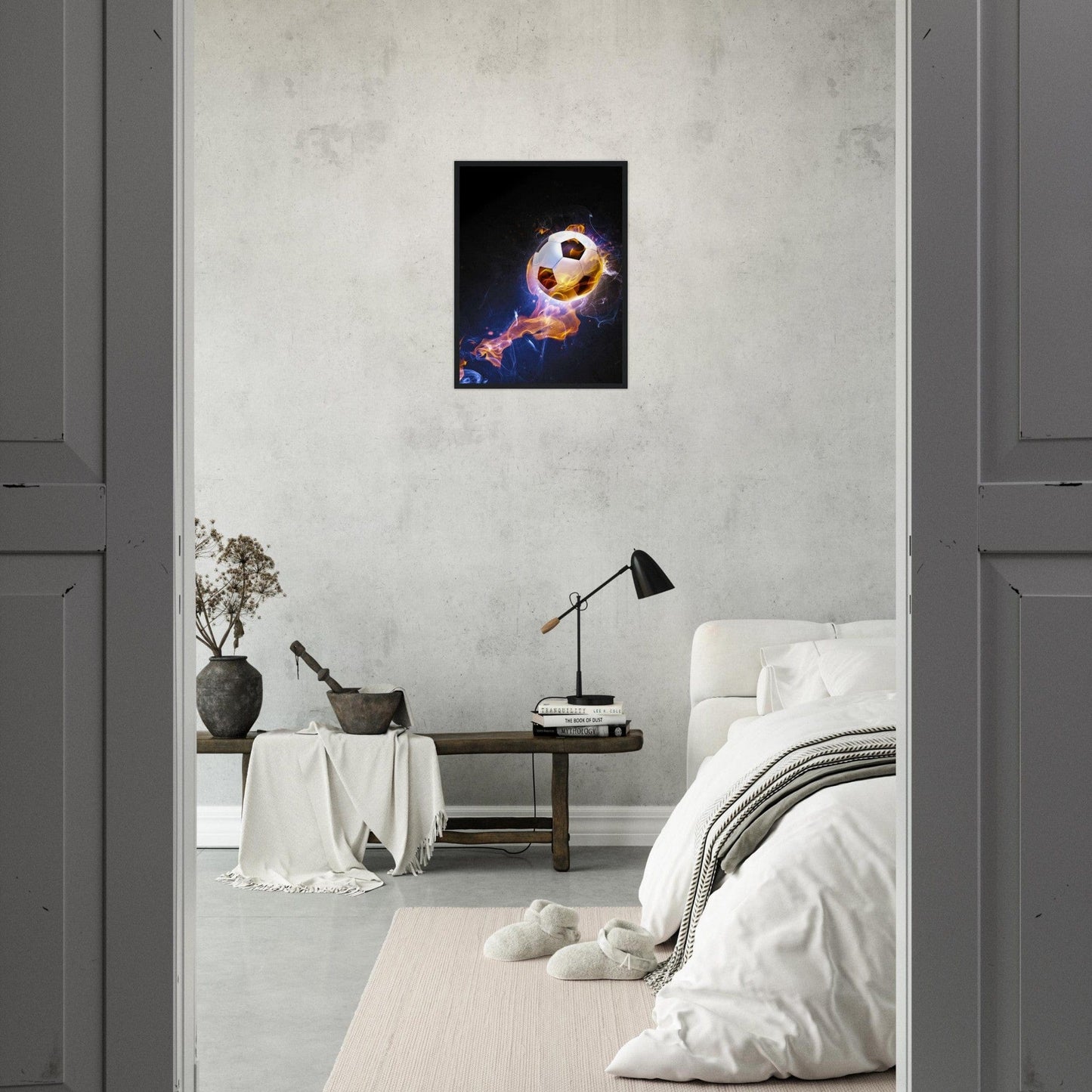 Canvanation Print Material Tableau Football Illustration Feu