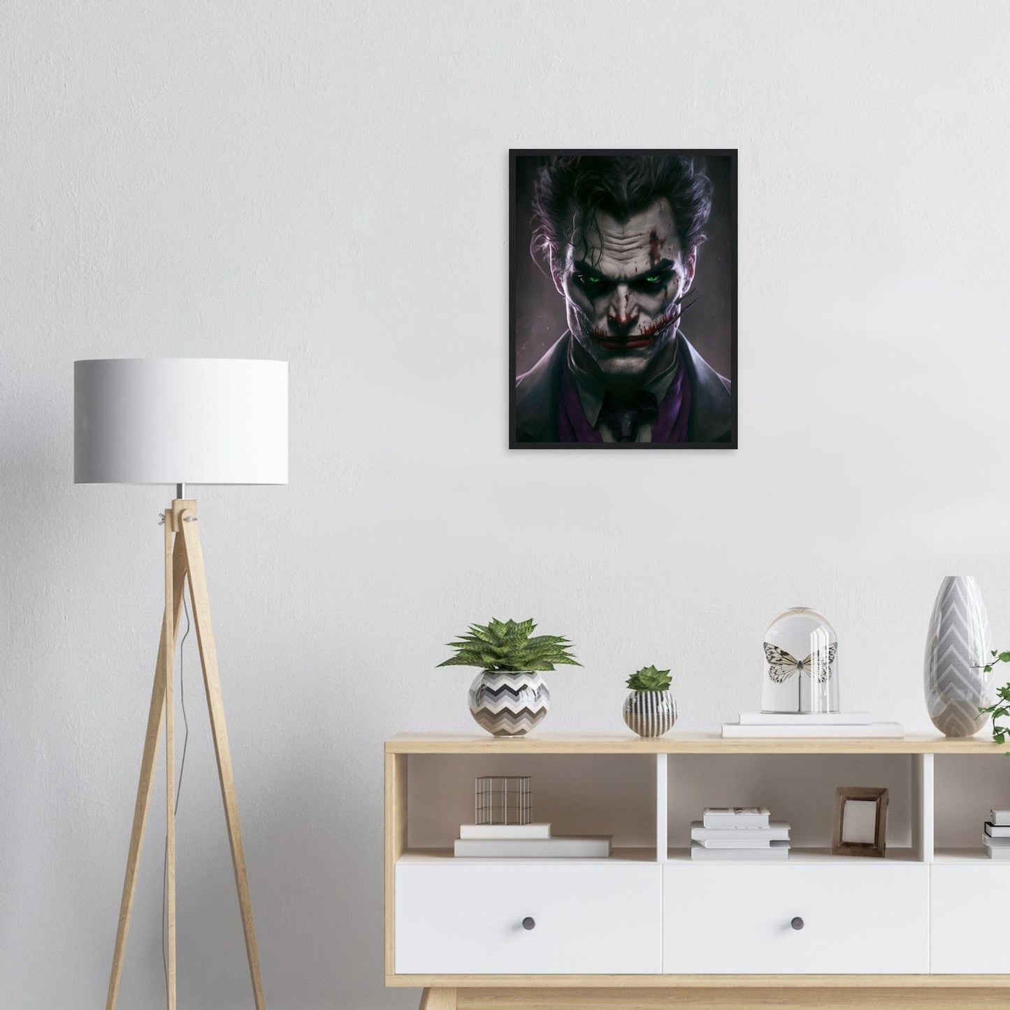 Canvanation Print Material Tableau Joker Noir Et Blanc
