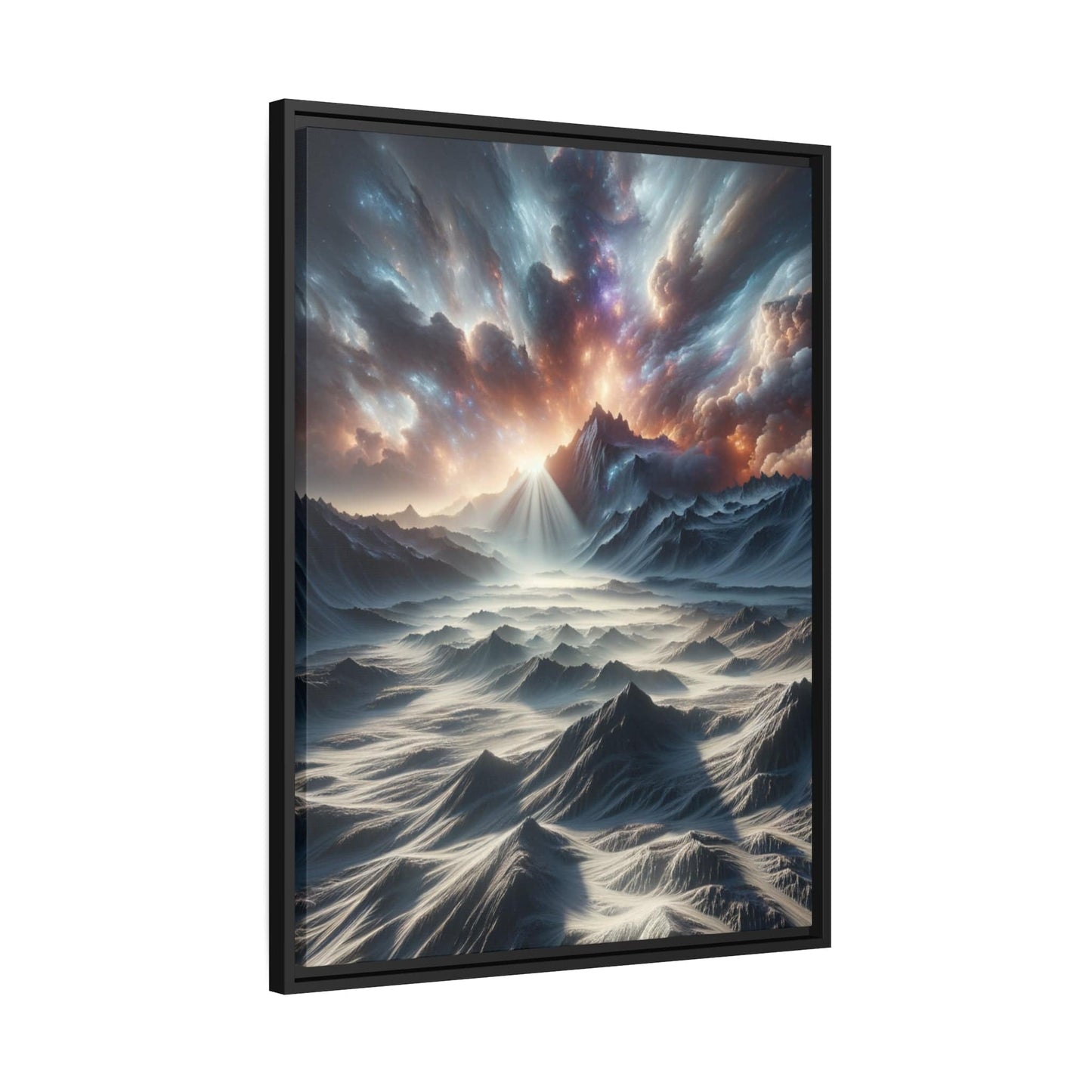 Printify Canvas Tableau Éclats d'Altitude : Une Ode en Couleurs aux Cimes Inaltérables