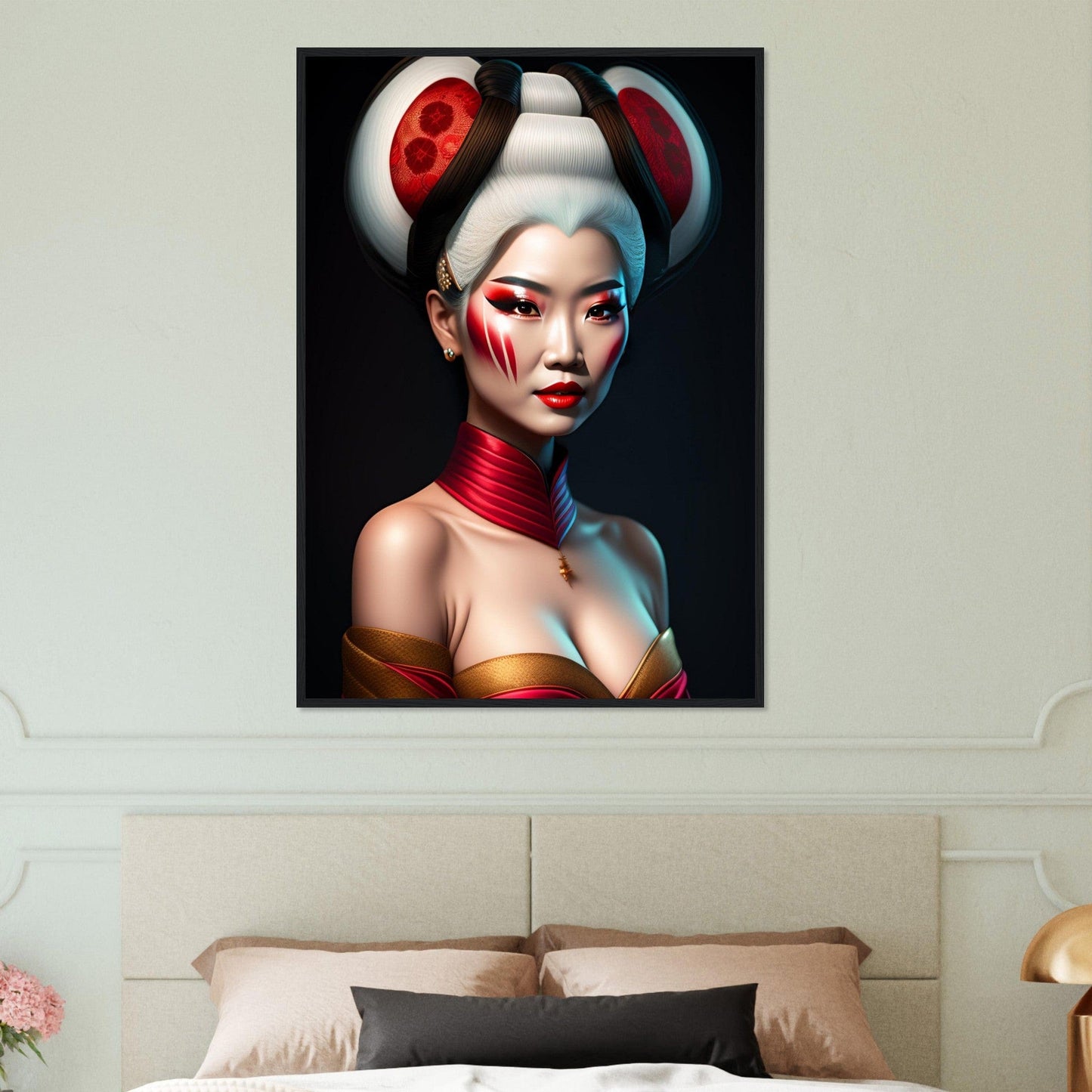 Canvanation Print Material 70x100 cm / 28x40″ Tableau Japon Geisha Horreur