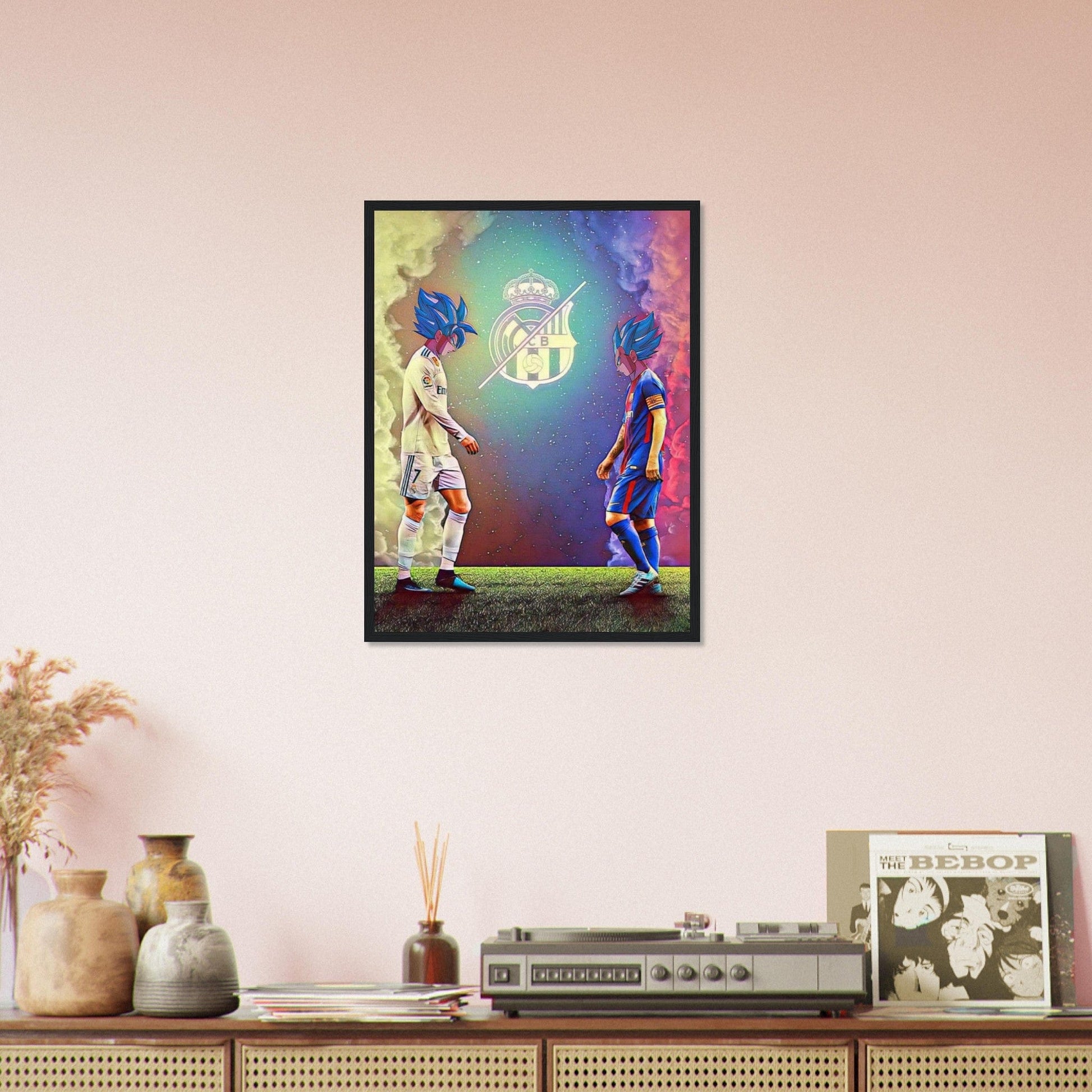 Canvanation Print Material Tableau Football Manchester FCB Dragon Ball Z