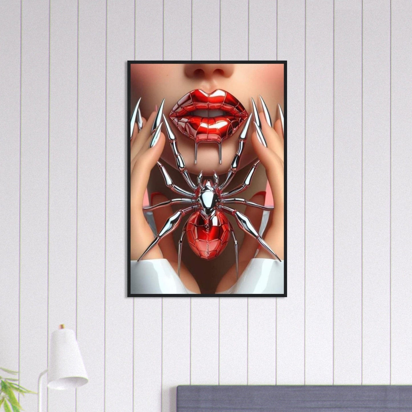 Canvanation Print Material 60x90 cm / 24x36″ Tableau Levres Araigné