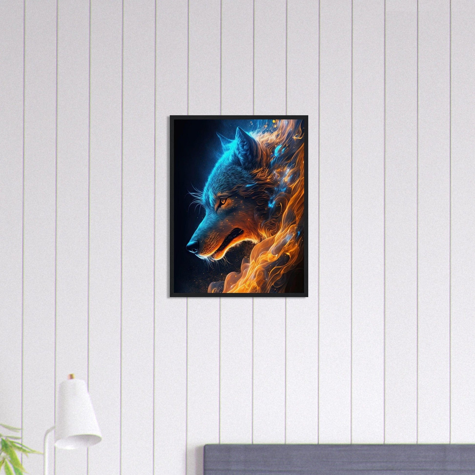 Gelato Print Material Tableau Loup Feu Eau