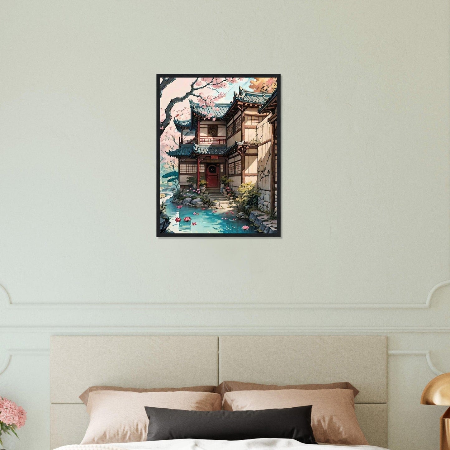 Canvanation Print Material 45x60 cm / 18x24″ Tableau Japon Paysage Maison