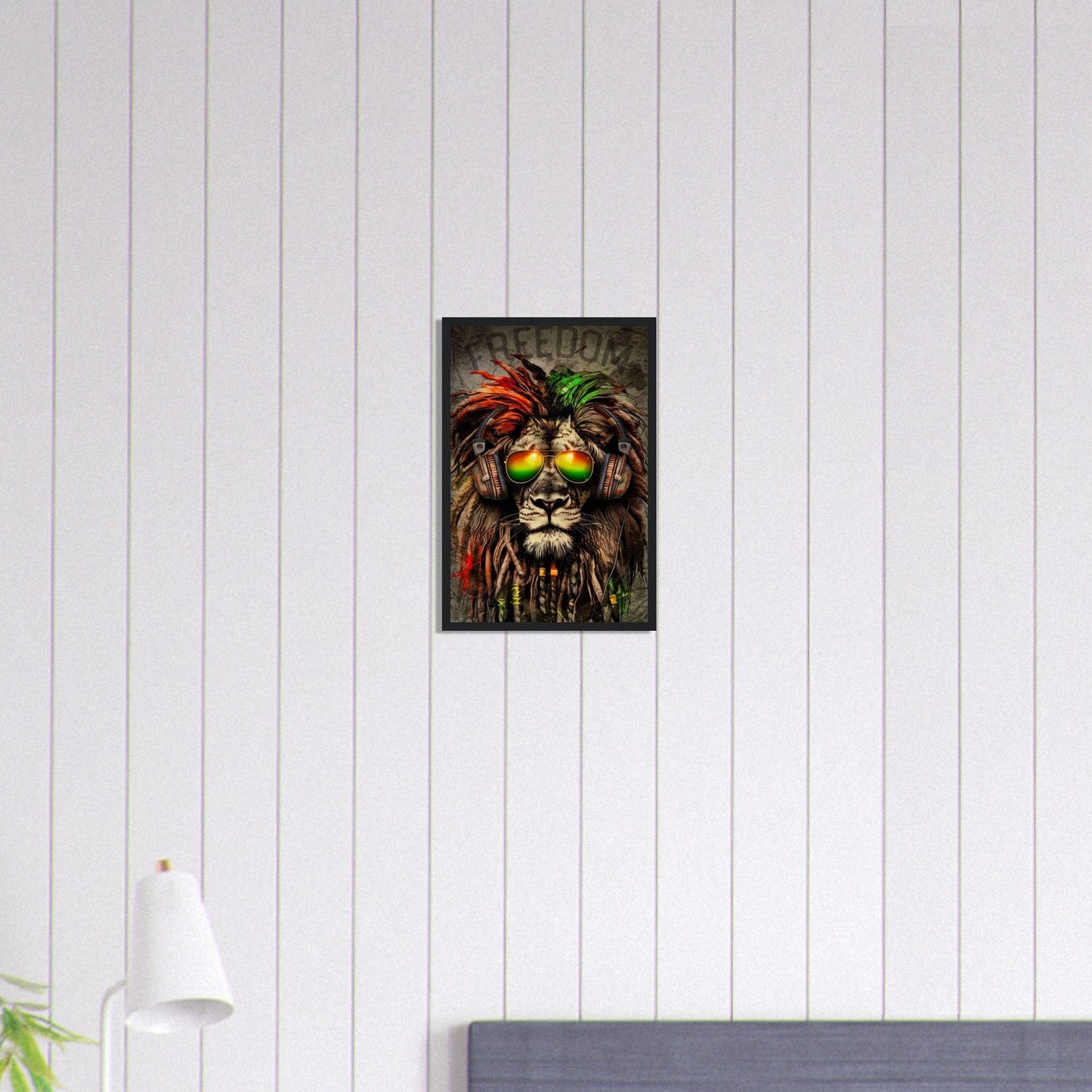 Canvanation Print Material 30x45 cm / 12x18″ Tableau Street Art Rasta Freedom