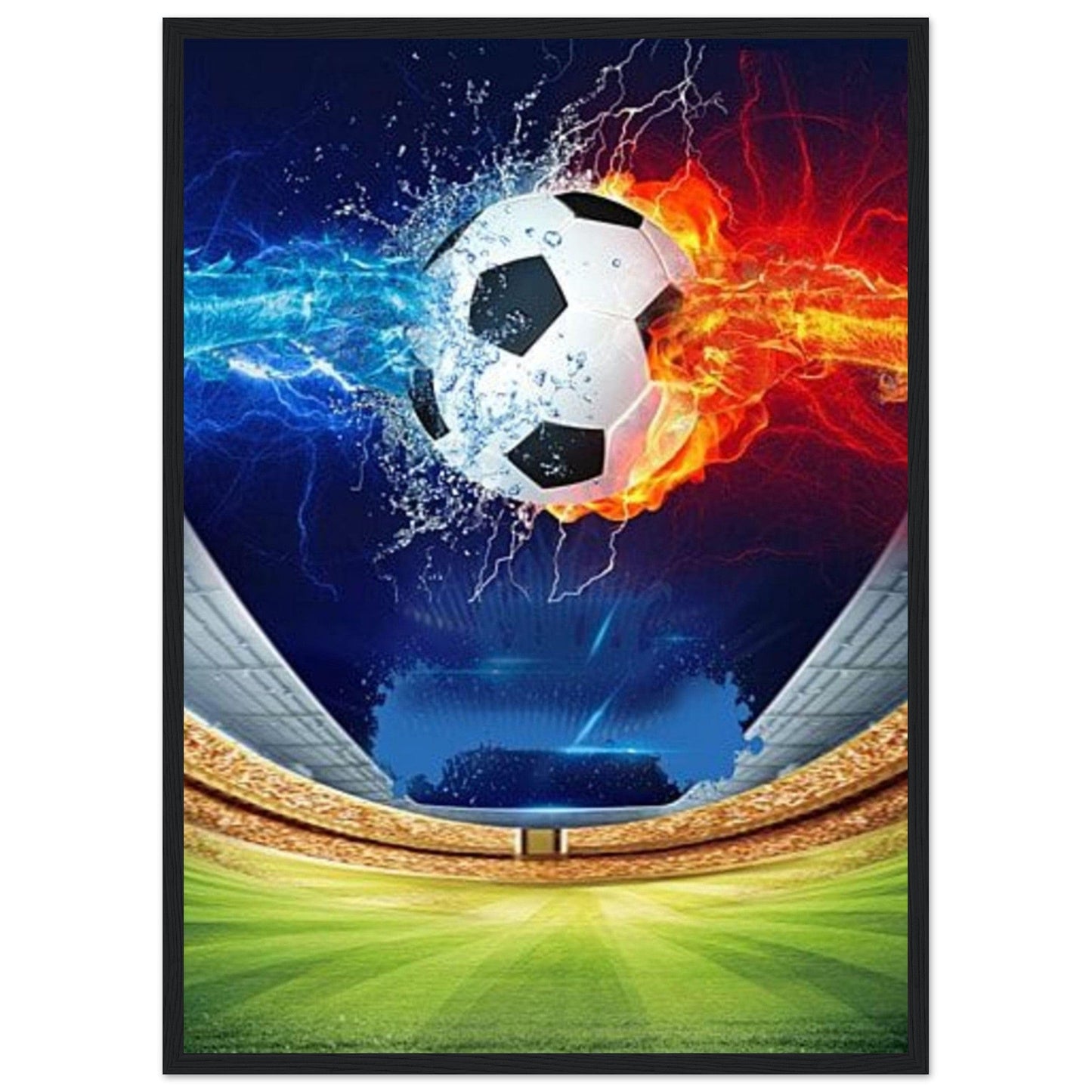 Canvanation Print Material 50x70 cm / 20x28″ Tableau Football Eau Feu