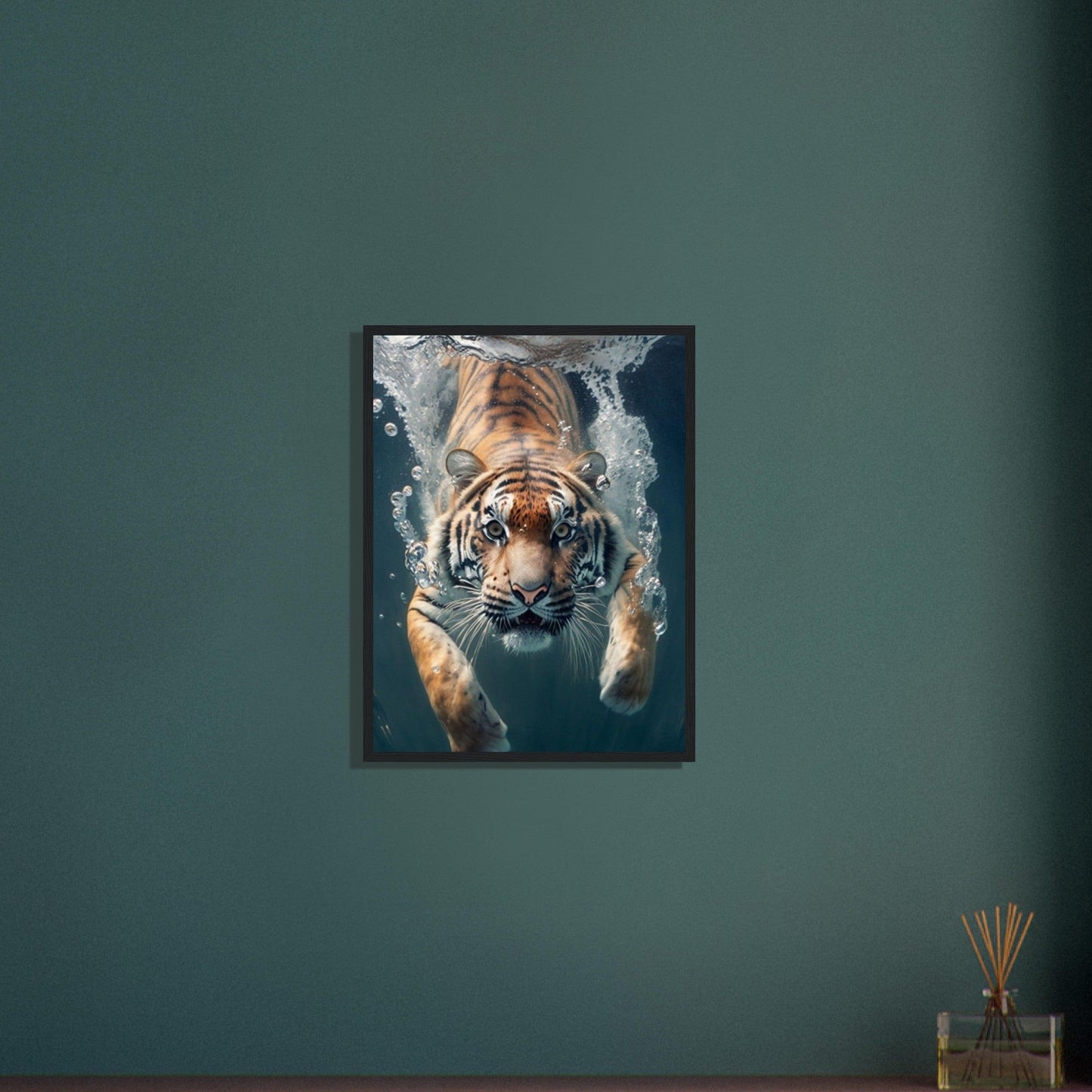 Canvanation Print Material Tableau Tigre Dans L'Eau