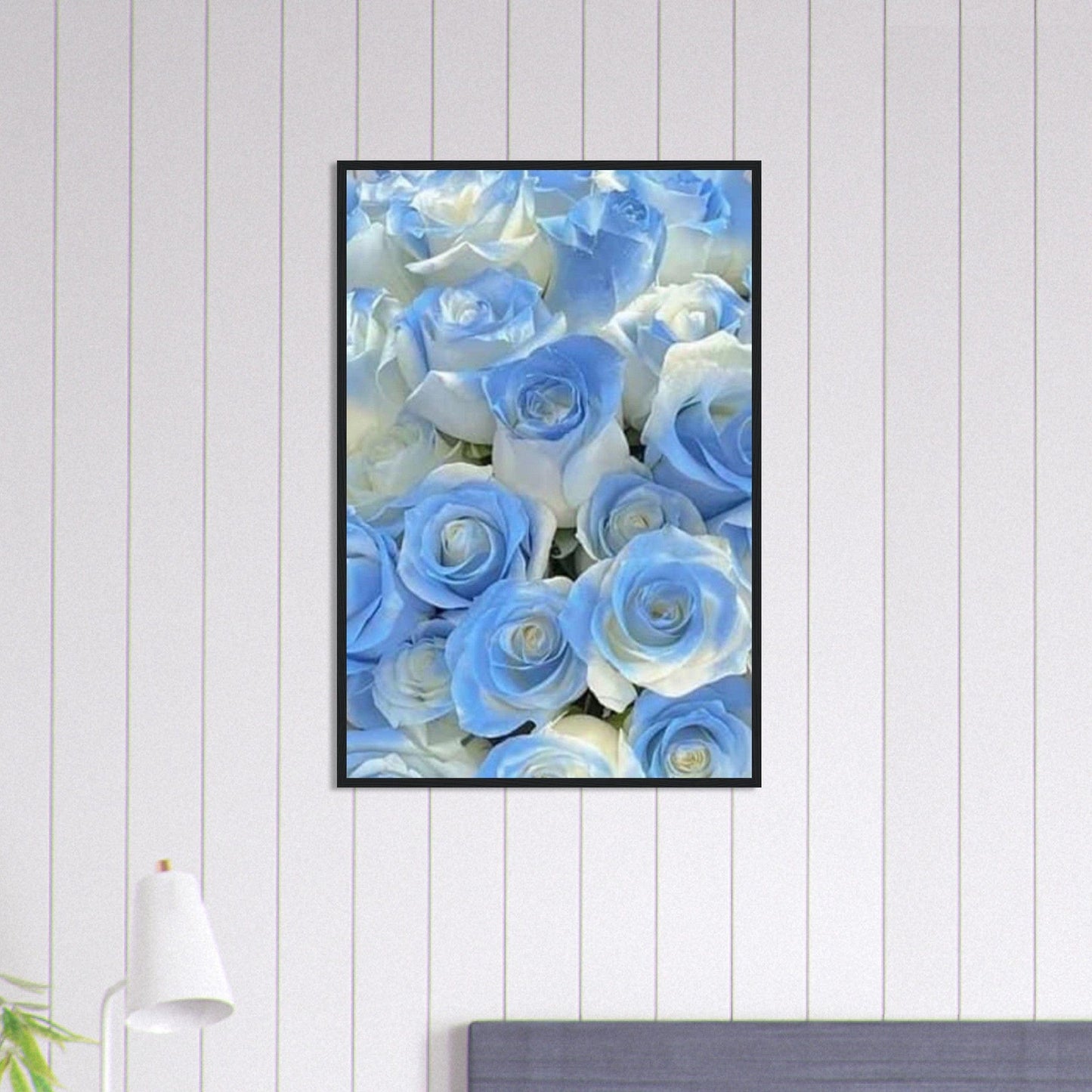 Canvanation Print Material 60x90 cm / 24x36″ Tableau Rose Bleu et Blanche