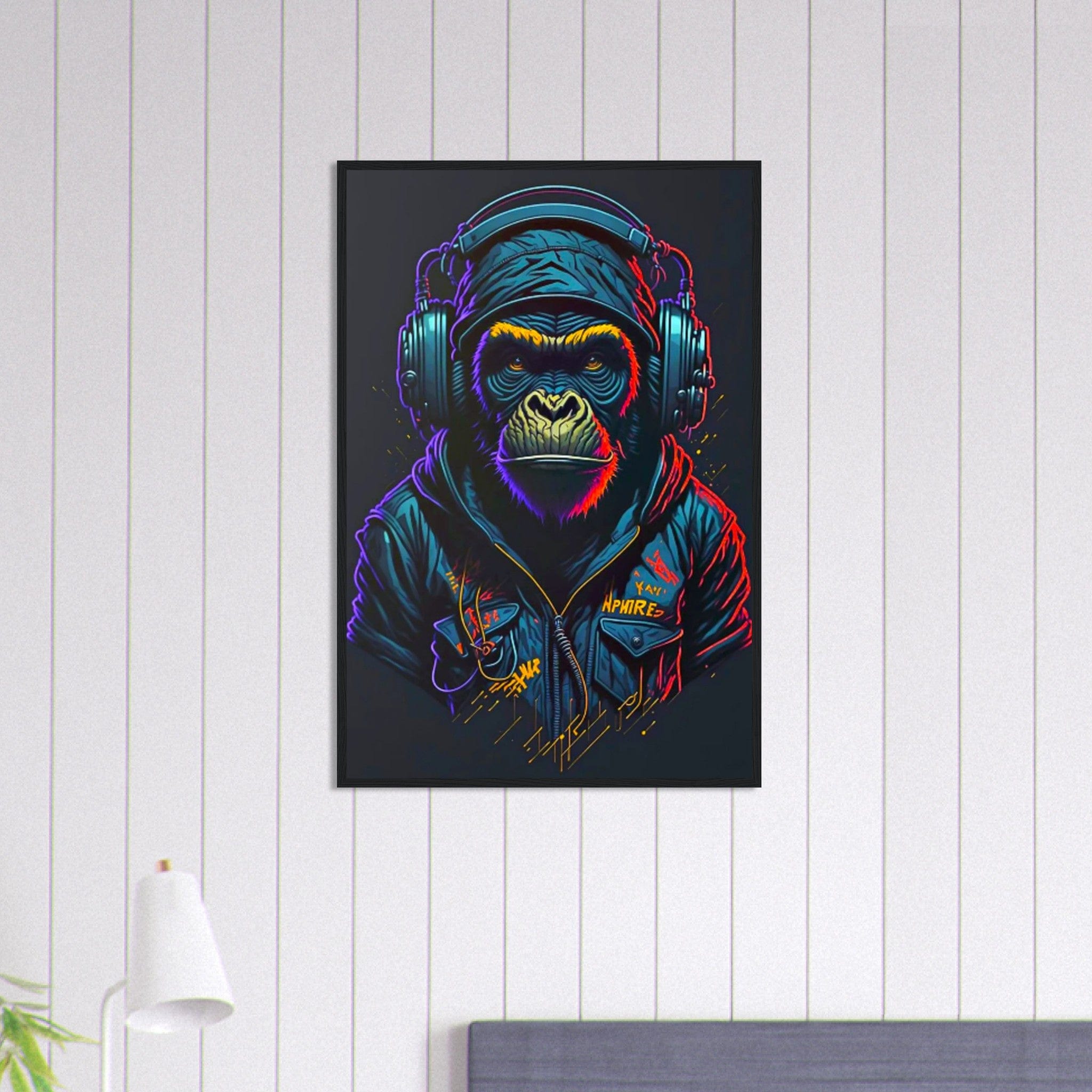 Canvanation Print Material 60x90 cm / 24x36″ Tableau Singe Homme Street Art