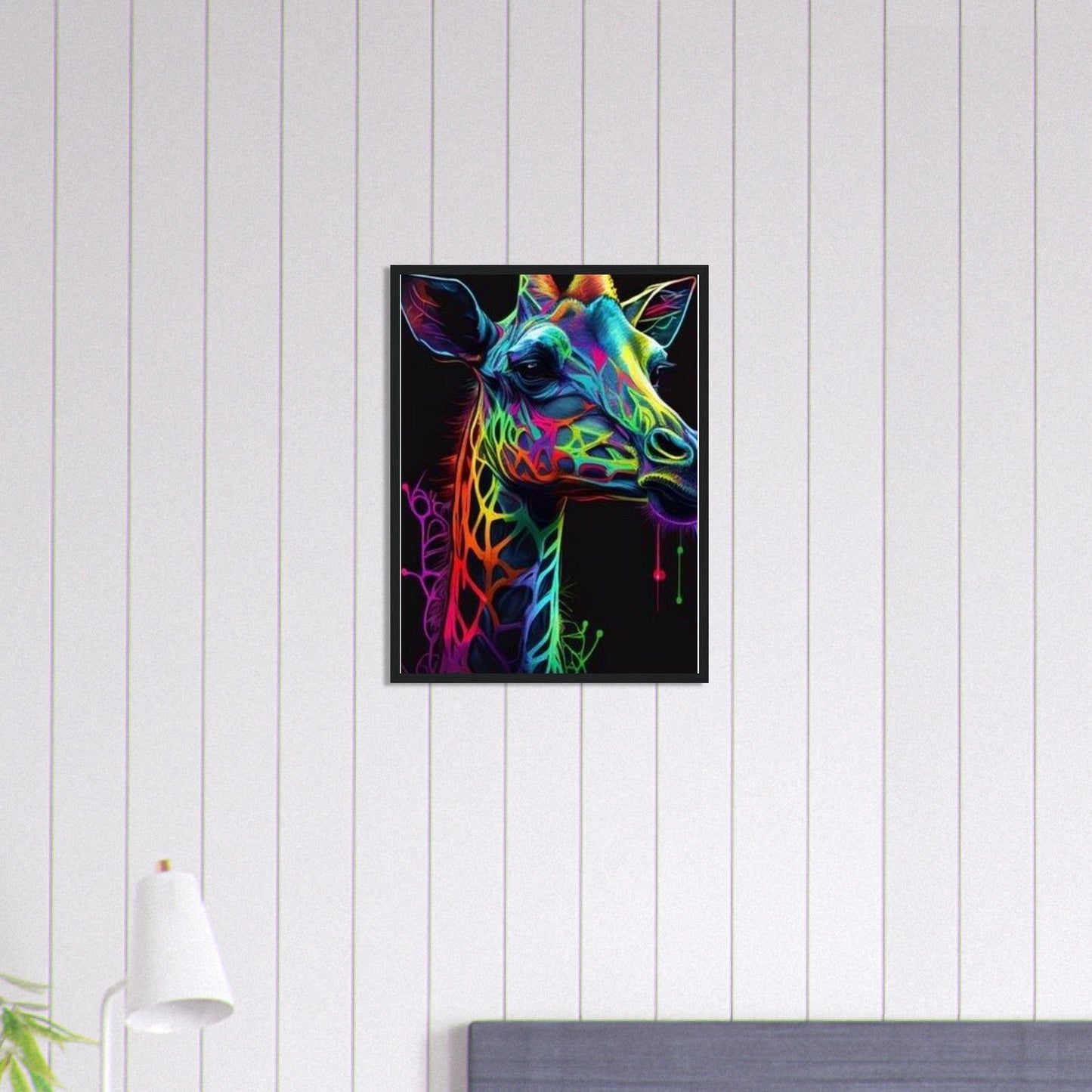 Canvanation Print Material 45x60 cm / 18x24″ Tableau Girafe Multicolore