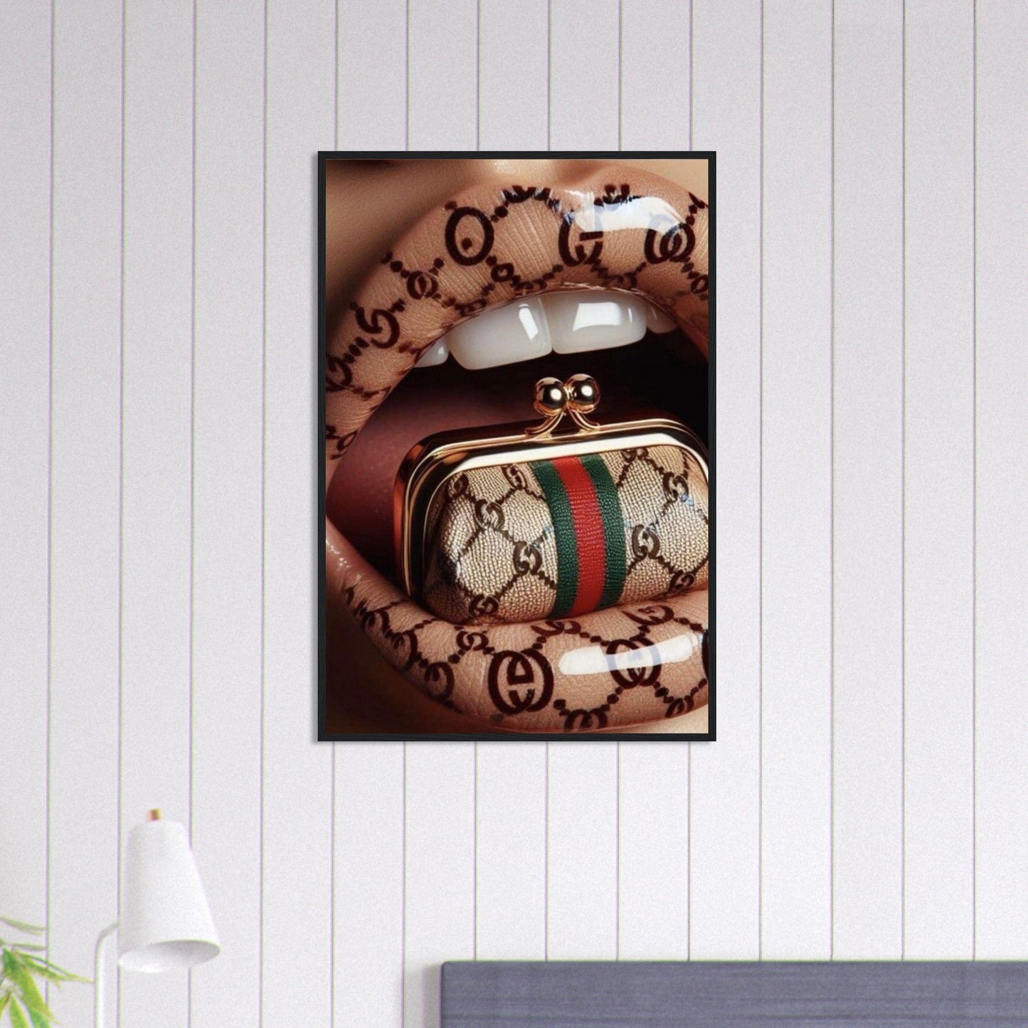 Canvanation Print Material 60x90 cm / 24x36″ Tableau Levres Sac Gucci