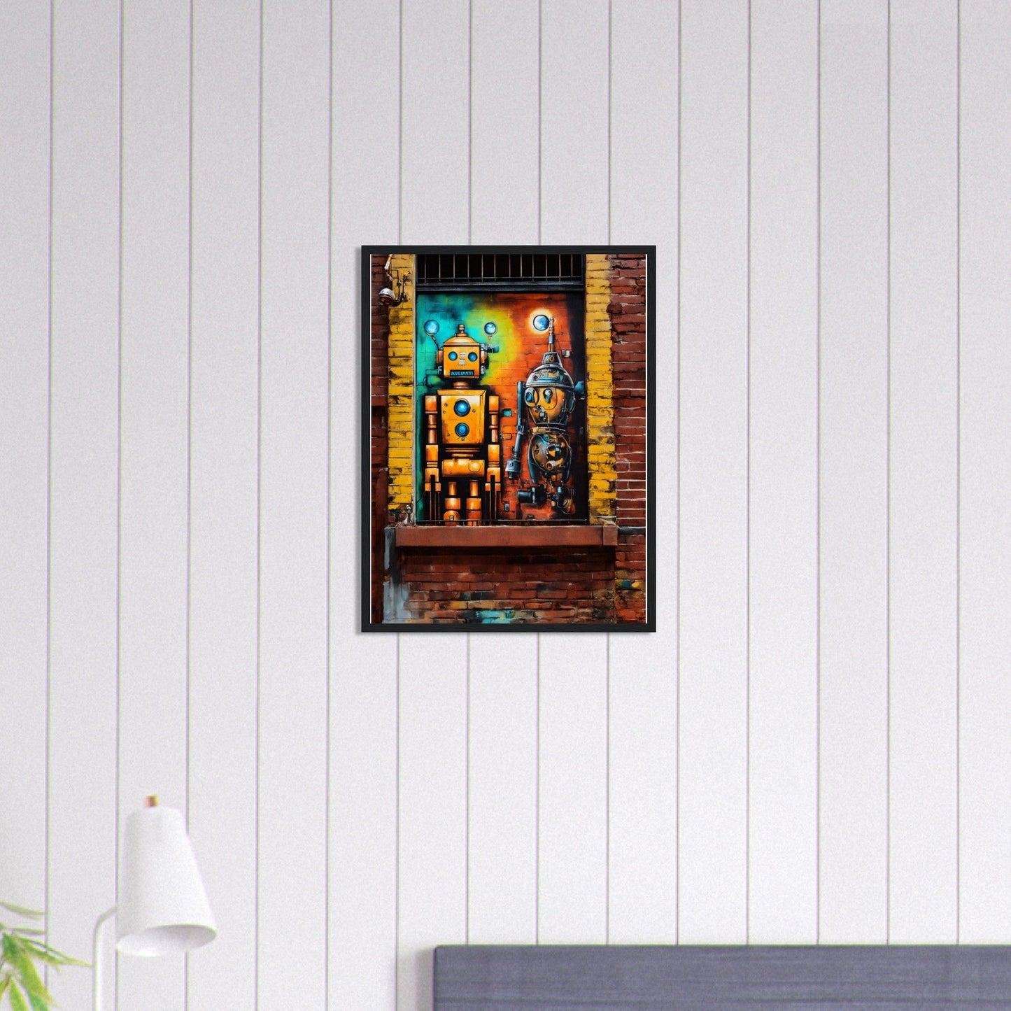 Canvanation Print Material 45x60 cm / 18x24″ Tableau Street Art Xxl Robots