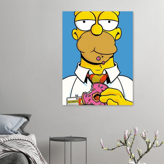 Canvanation Print Material 75x100 cm / 30x40″ / Poster Poster Et Tableau Homer Simpson Qui Mange Un Donut
