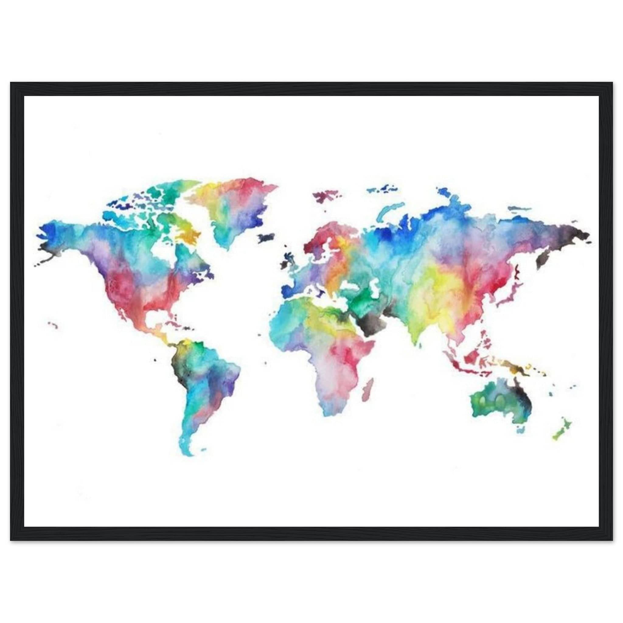 Canvanation Print Material 45x60 cm / 18x24″ Tableau Planisphere Du Monde - Mondes Connectés