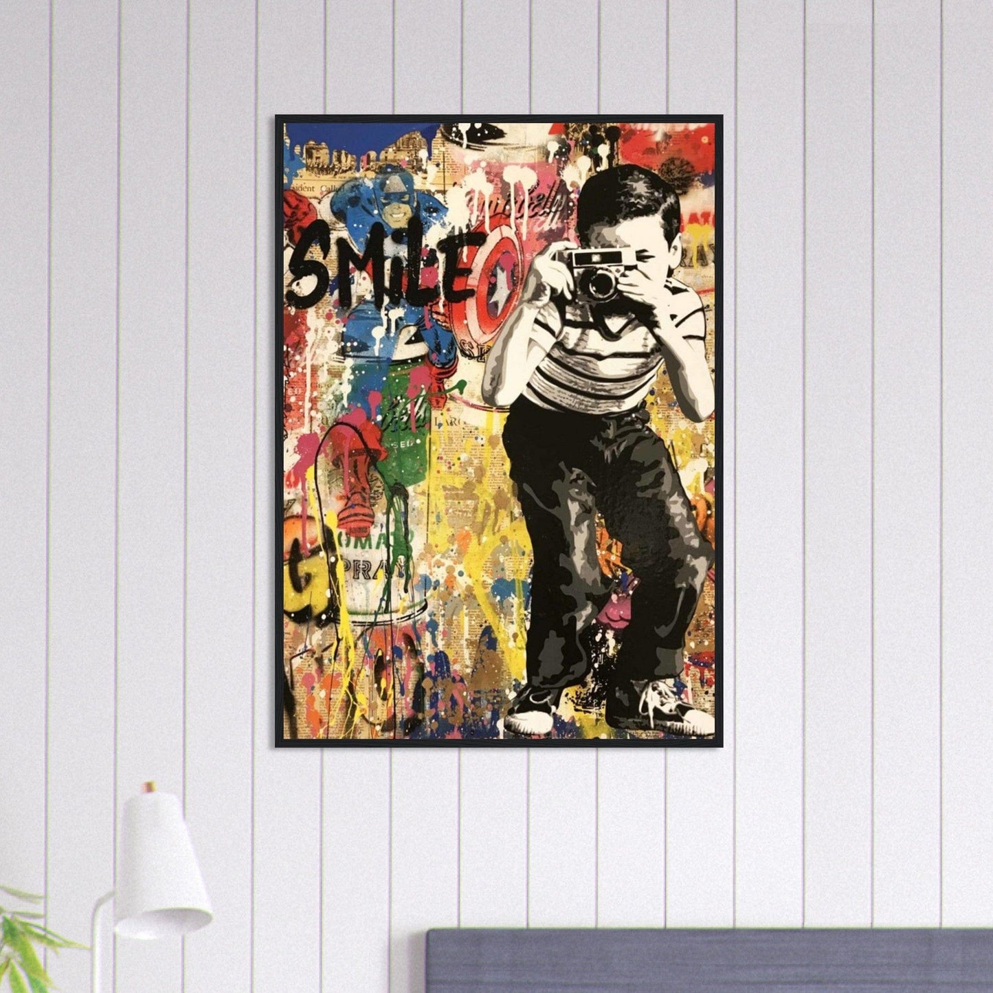 Canvanation Print Material 70x100 cm / 28x40″ Tableau Street Art Smile