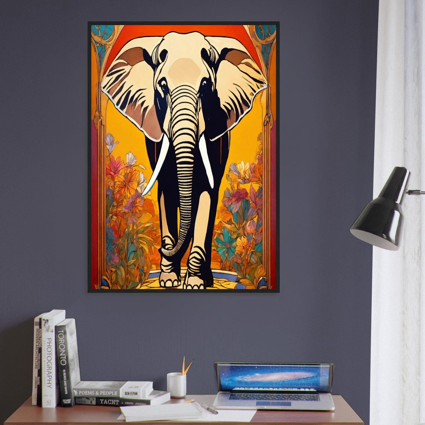 Canvanation Print Material Tableau Elephant Souvenirs d'Ébène