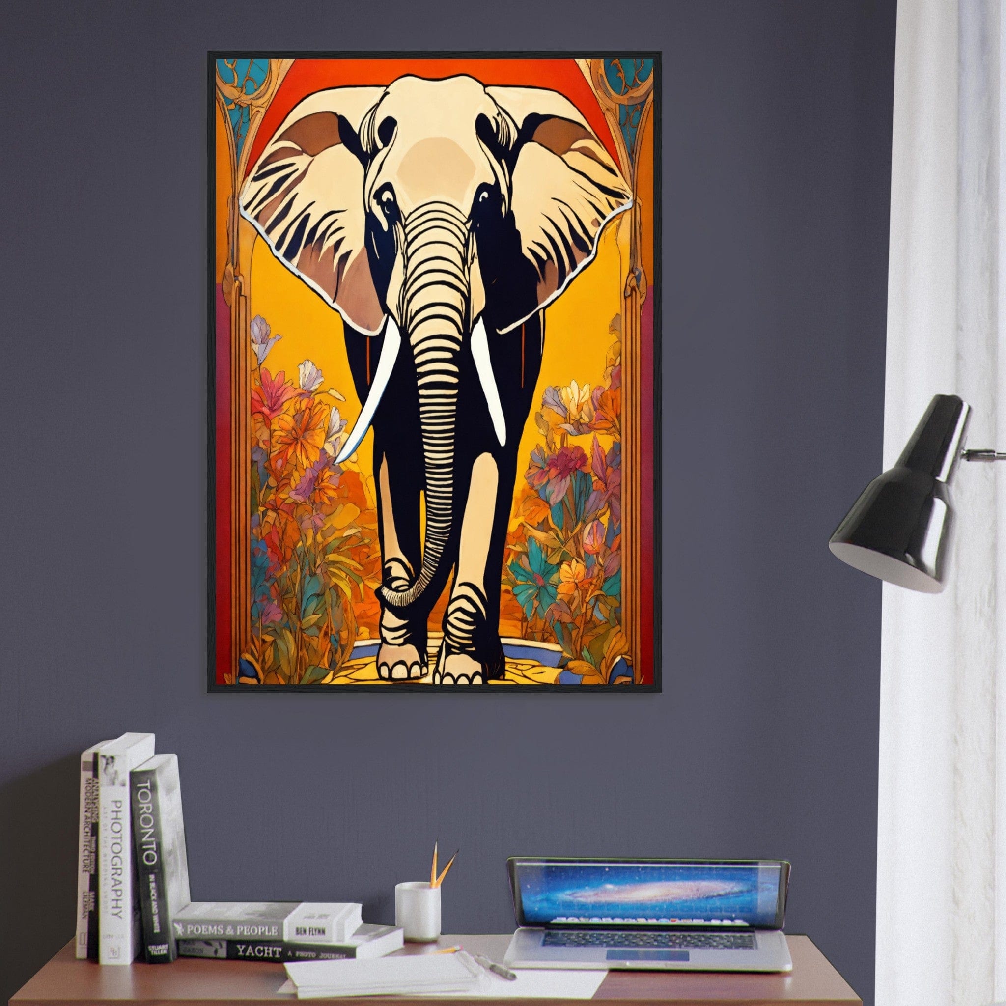 Canvanation Print Material Tableau Elephant Souvenirs d'Ébène