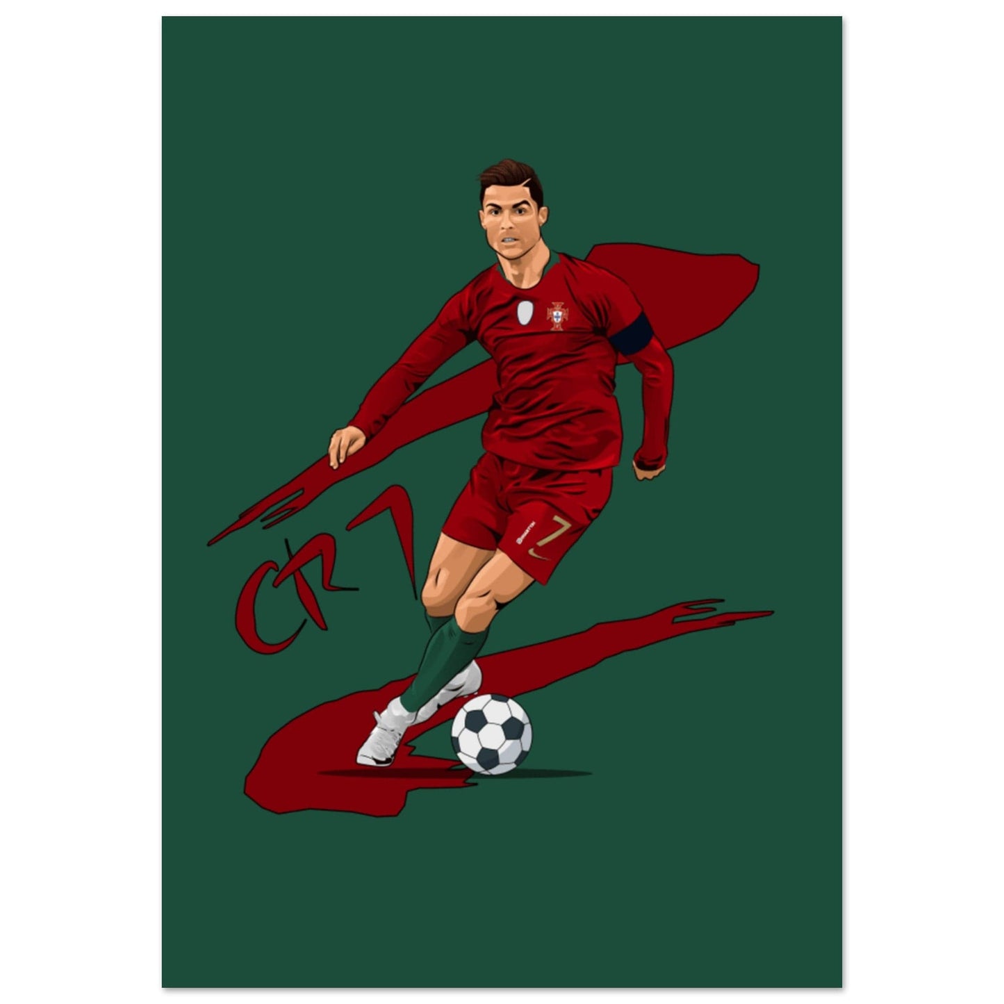 Canvanation Print Material 70x100 cm / 28x40″ Poster Football Cr7