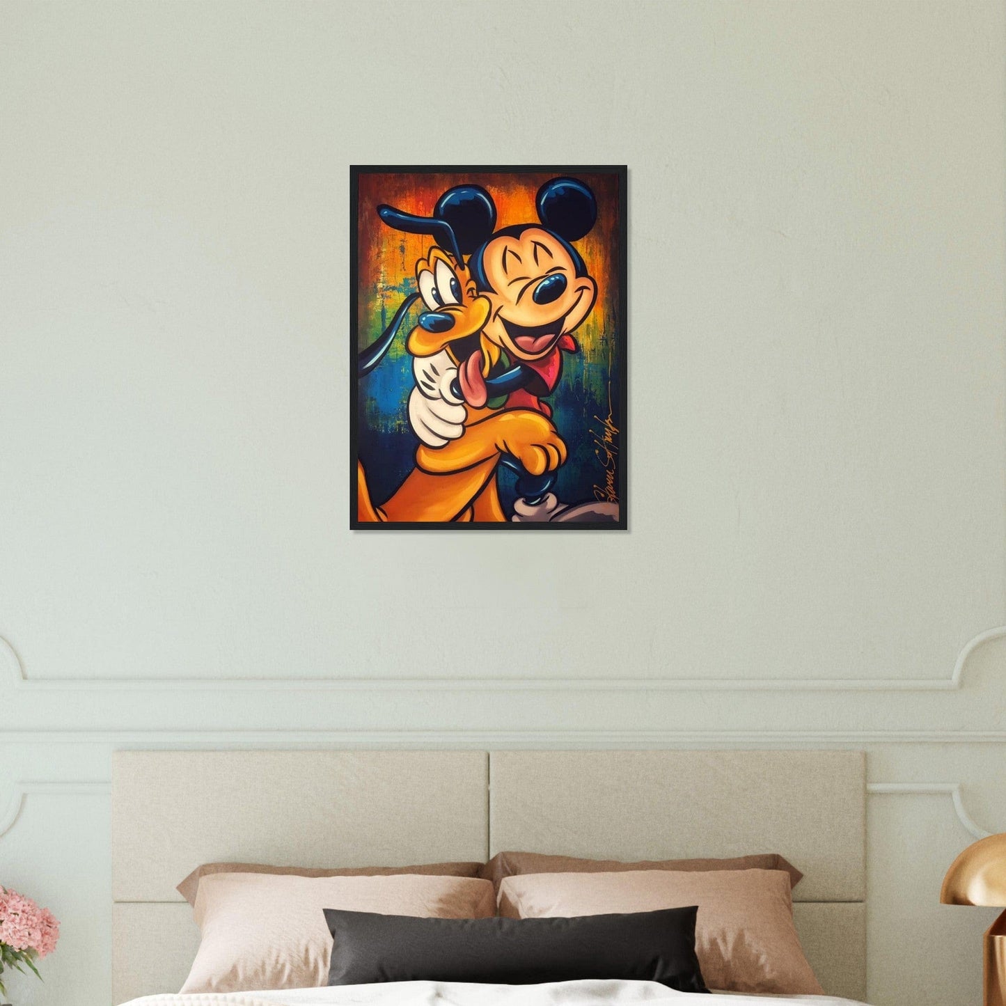 Gelato Print Material Tableau Mickey et Pluto