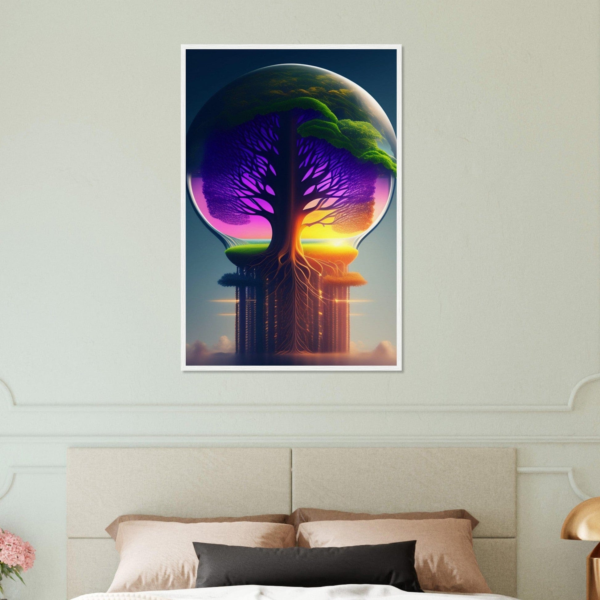 Canvanation Print Material Tableau Arbre De Vie Violet
