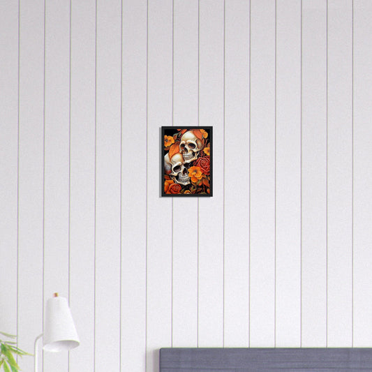 Canvanation Print Material A4 21x29.7 cm / 8x12″ Tableau Tête De Mort Couple Éternel