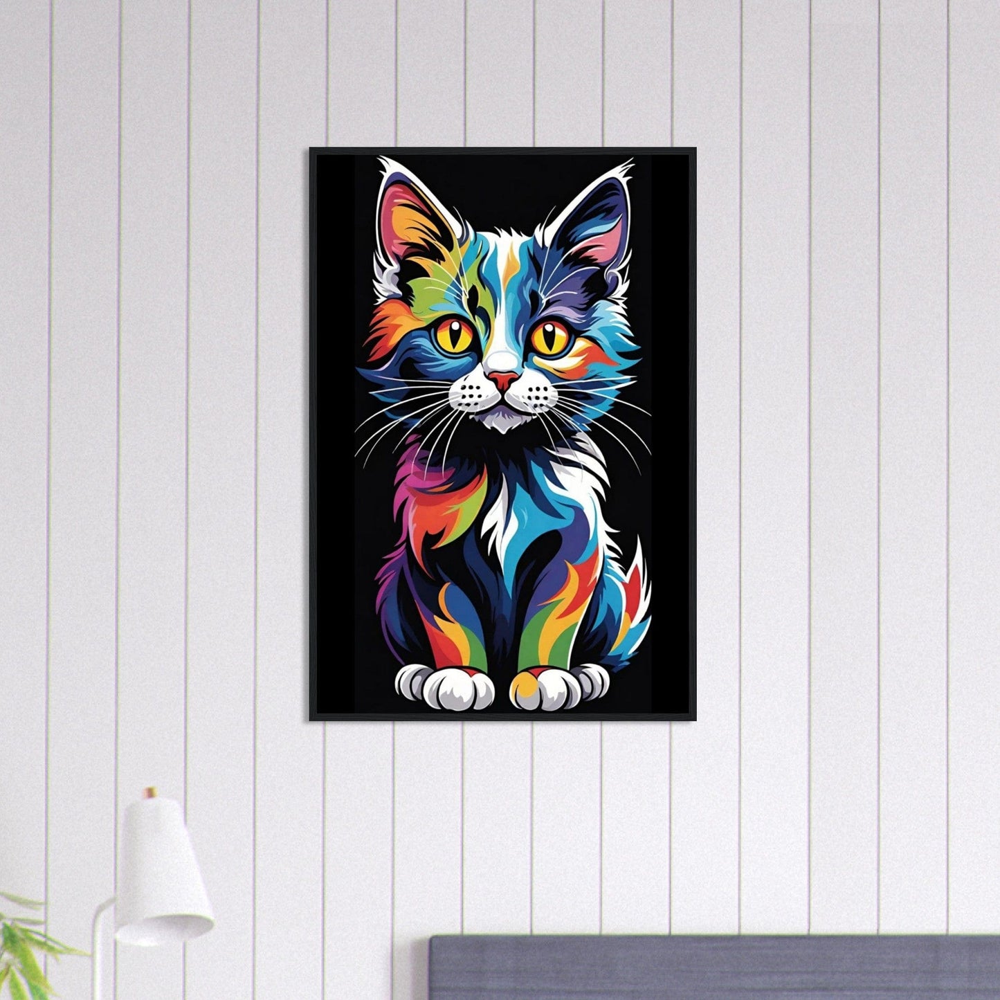 Canvanation Print Material 60x90 cm / 24x36″ Tableau Chat Pop Art "Miaou"