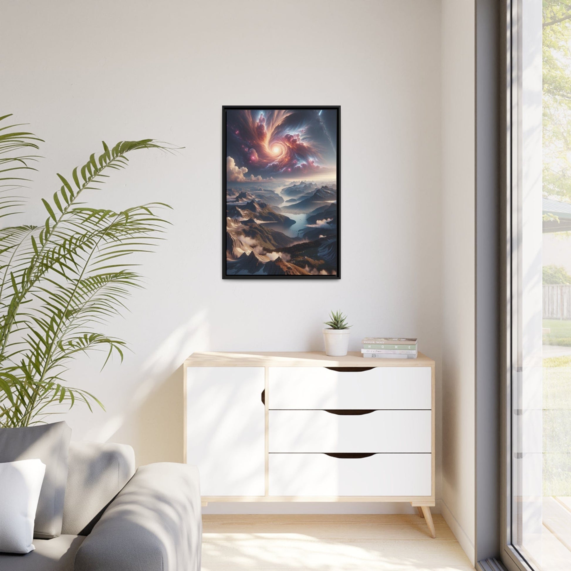 Printify Canvas Tableau Les Cimes en Éveil : Horizon d'Émerveillement