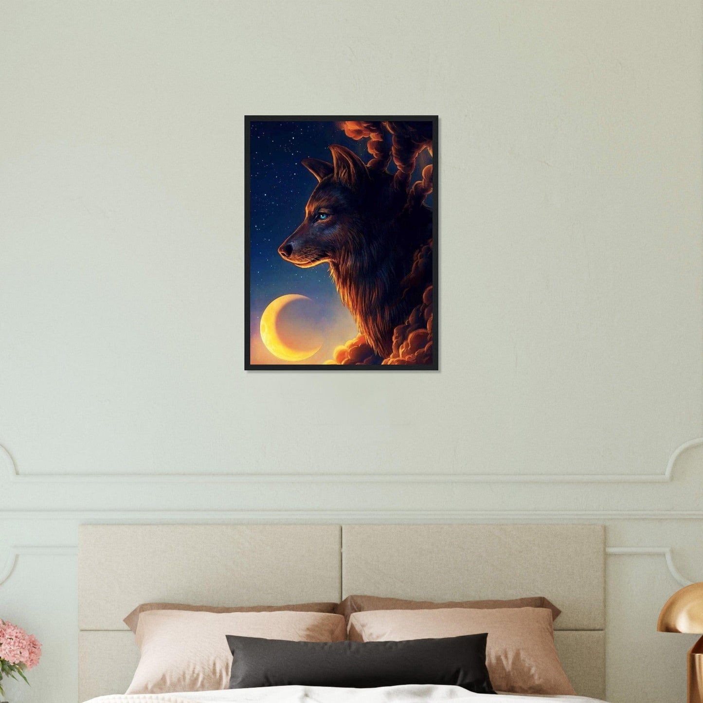 Gelato Print Material Tableau Loup Lune