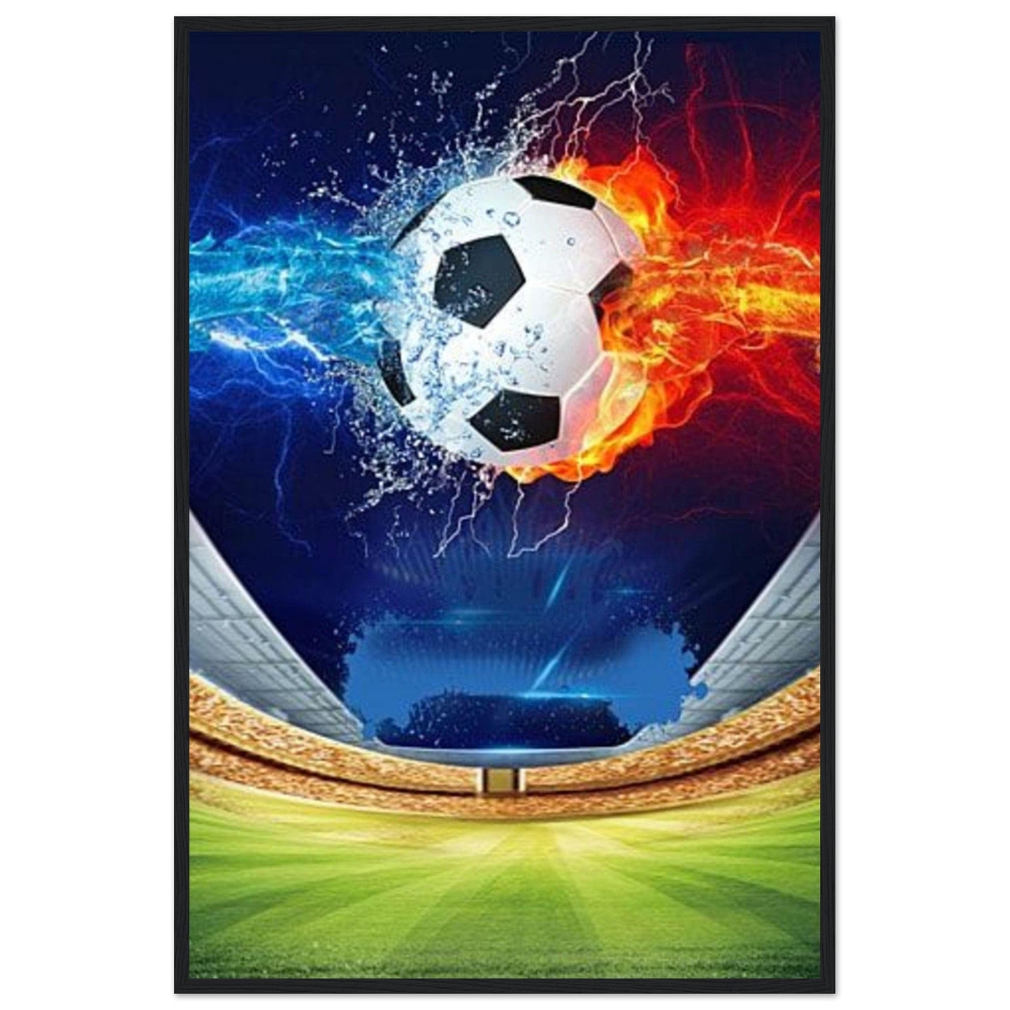 Canvanation Print Material 60x90 cm / 24x36″ Tableau Football Eau Feu