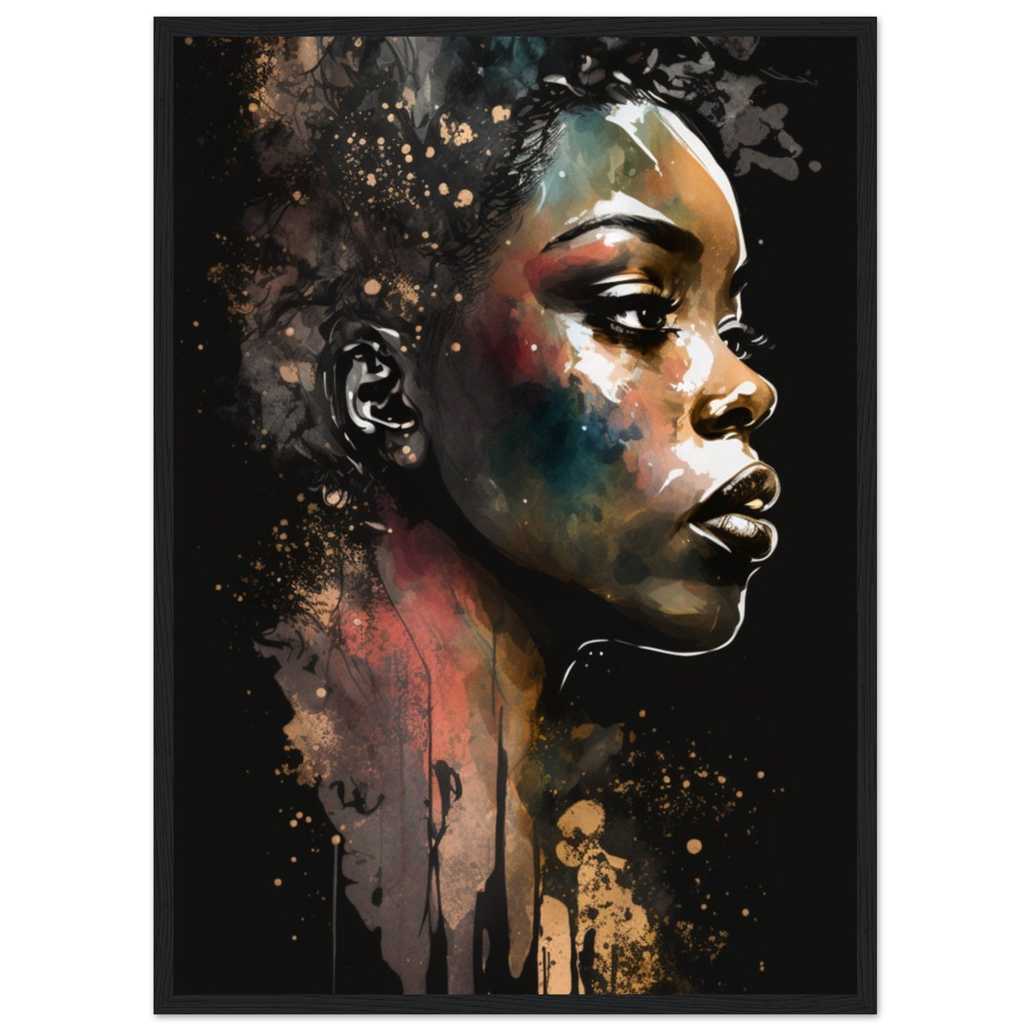 Canvanation Print Material 50x70 cm / 20x28″ Tableau Portrait Femme Moderne Afrique