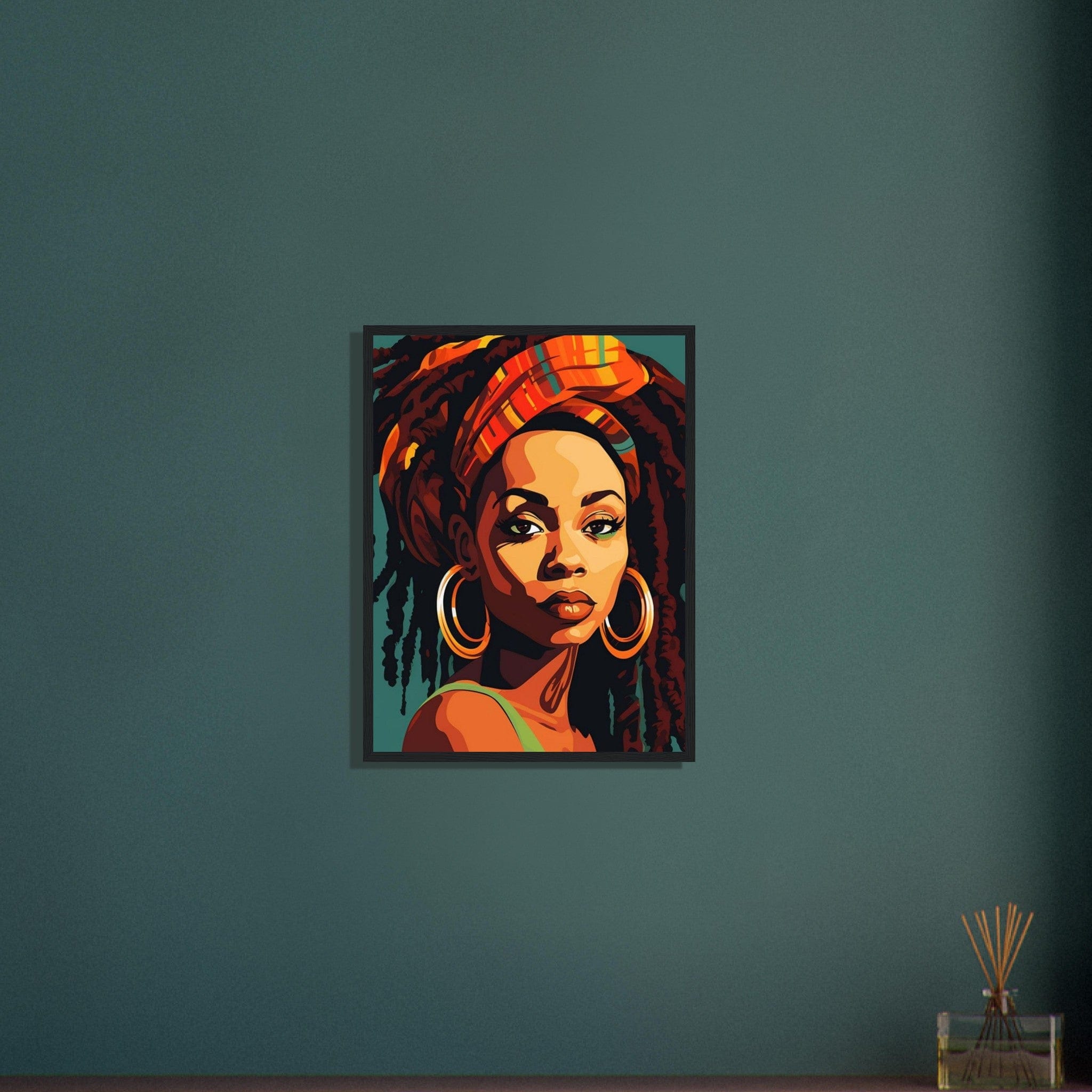 Canvanation Print Material Tableau Peinture Africain Village