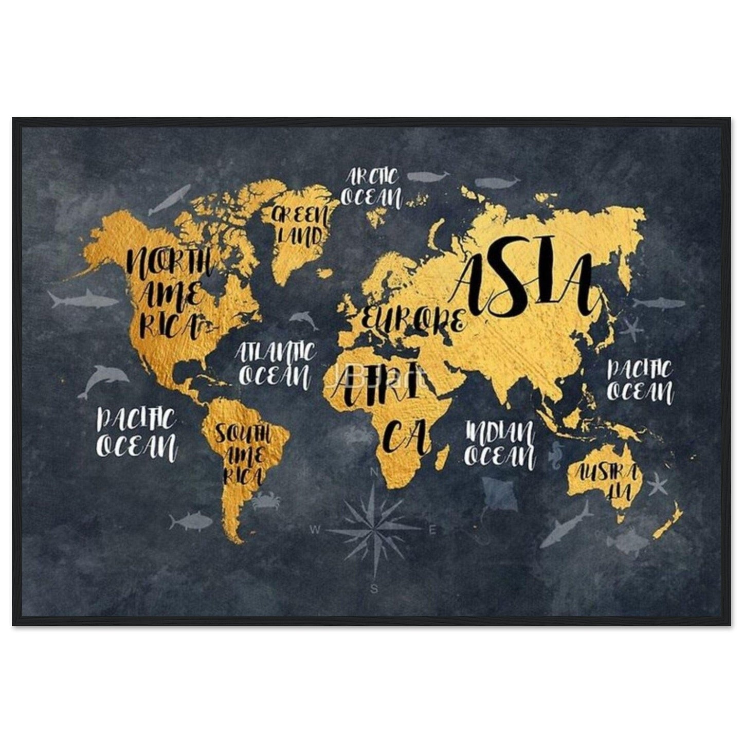 Canvanation Print Material 70x100 cm / 28x40″ Tableau Mappemonde - Universel
