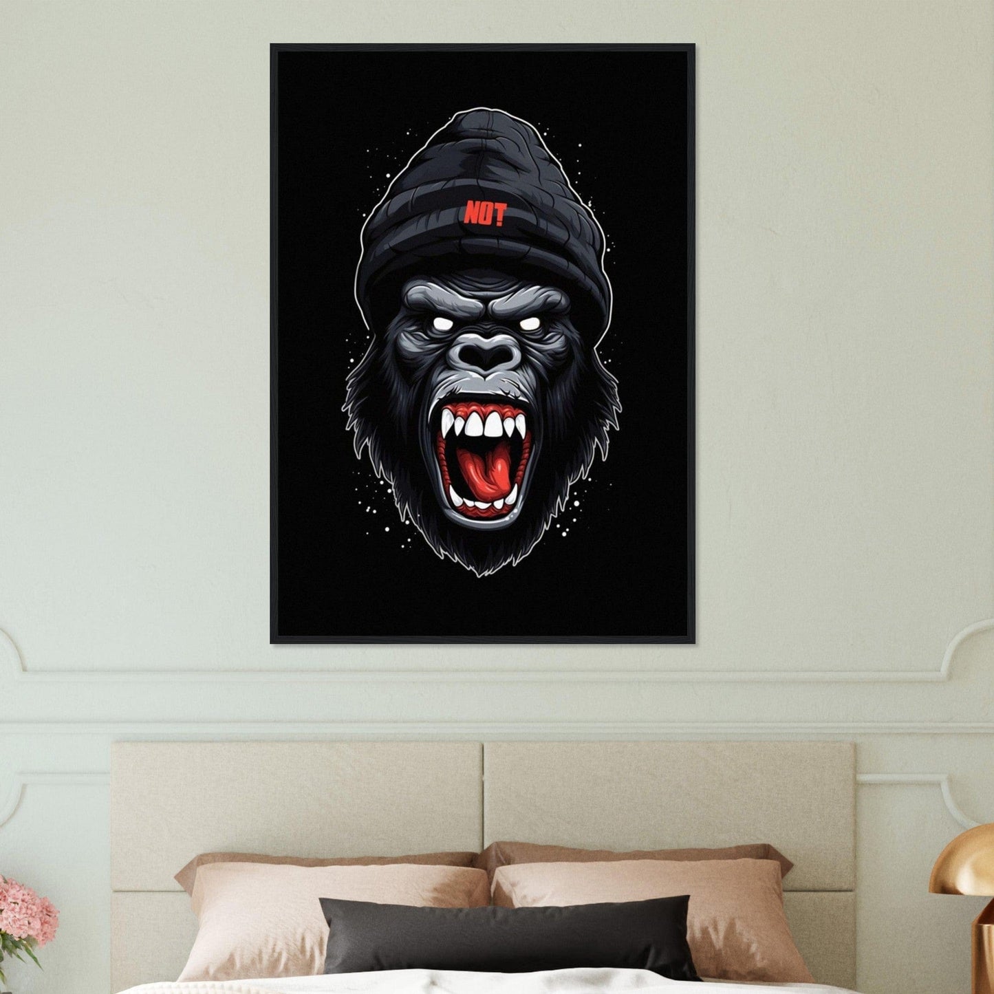 Canvanation Print Material Tableau Singe Art Bonnet