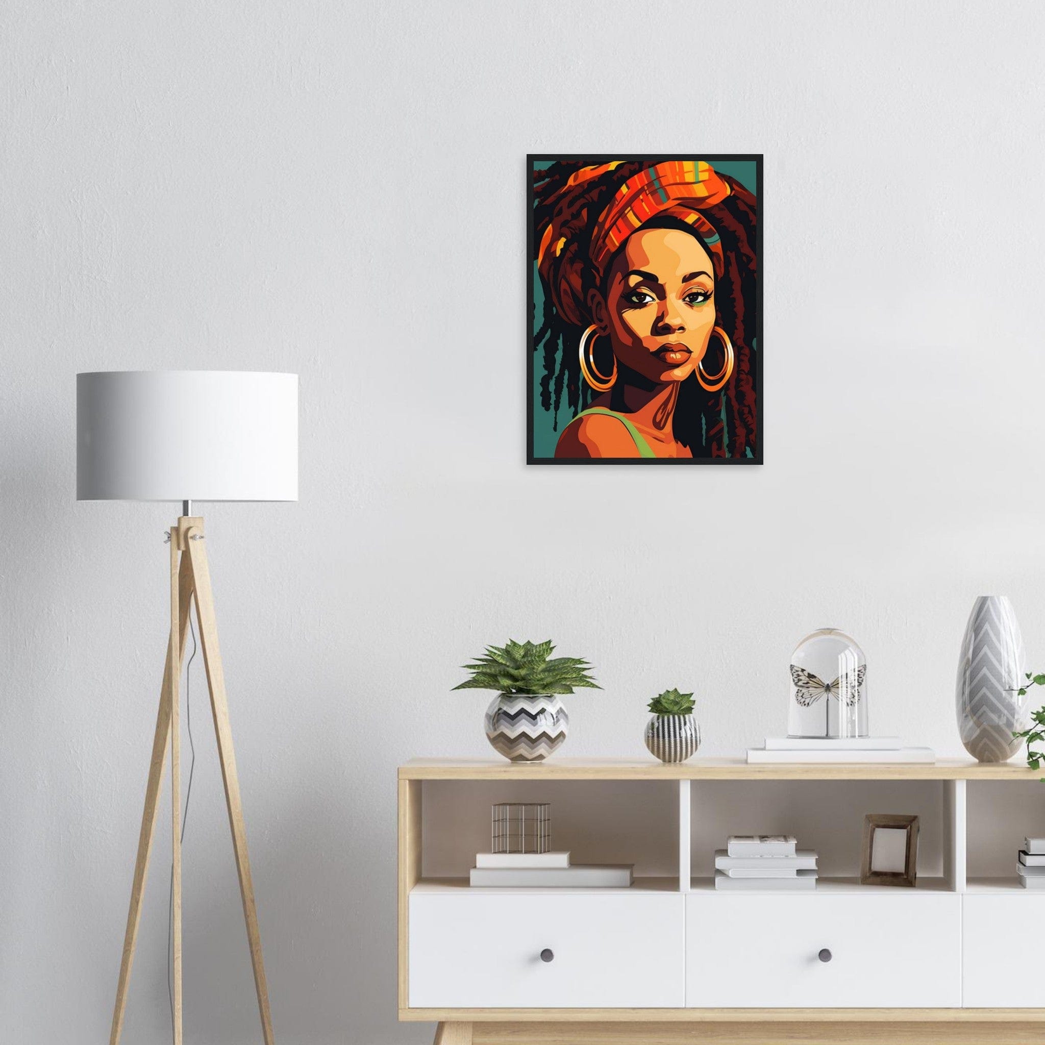 Canvanation Print Material Tableau Peinture Africain Village
