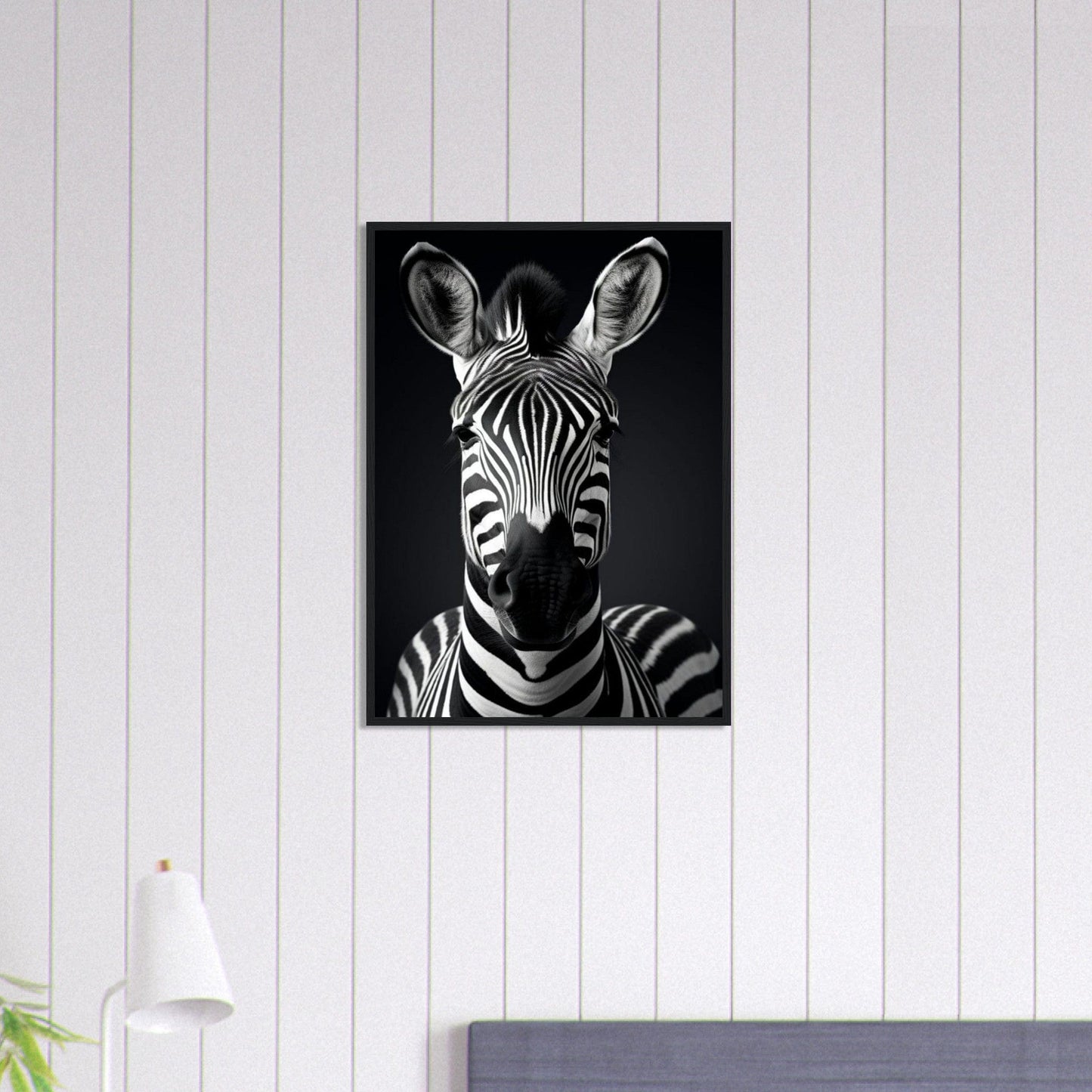 Canvanation Print Material 50x70 cm / 20x28″ Tableau Photo Noir Et Blanc-Animaux-Zebre