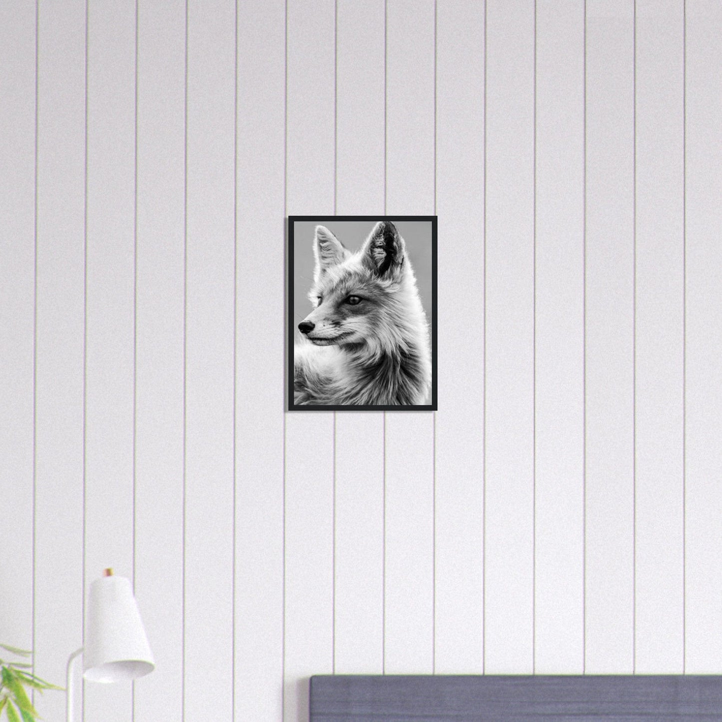 Canvanation Print Material 30x40 cm / 12x16″ Tableau Photo Noir Et Blanc-Animaux-Renard