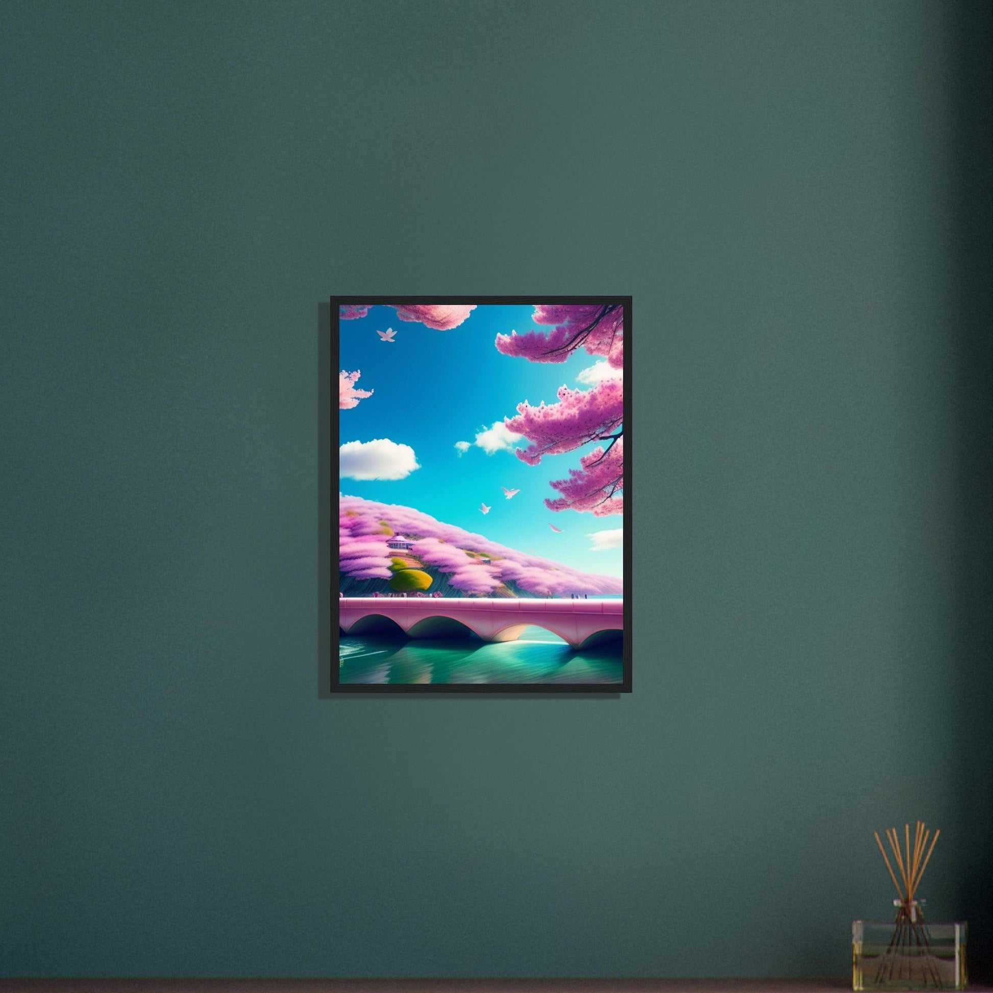 Canvanation Print Material Tableau Fleurs De Cerisier Pont