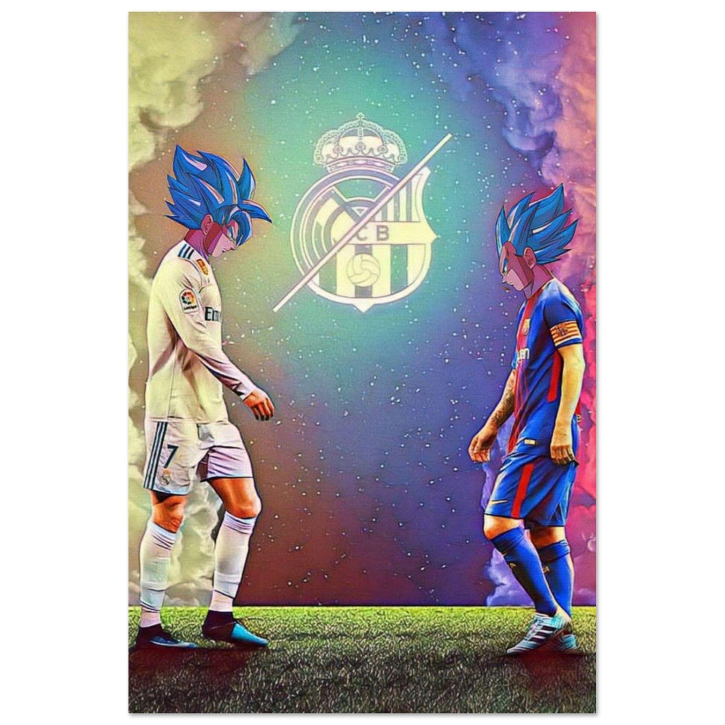 Canvanation Print Material 60x90 cm / 24x36″ Poster Football Manchester FCB Dragon Ball Z