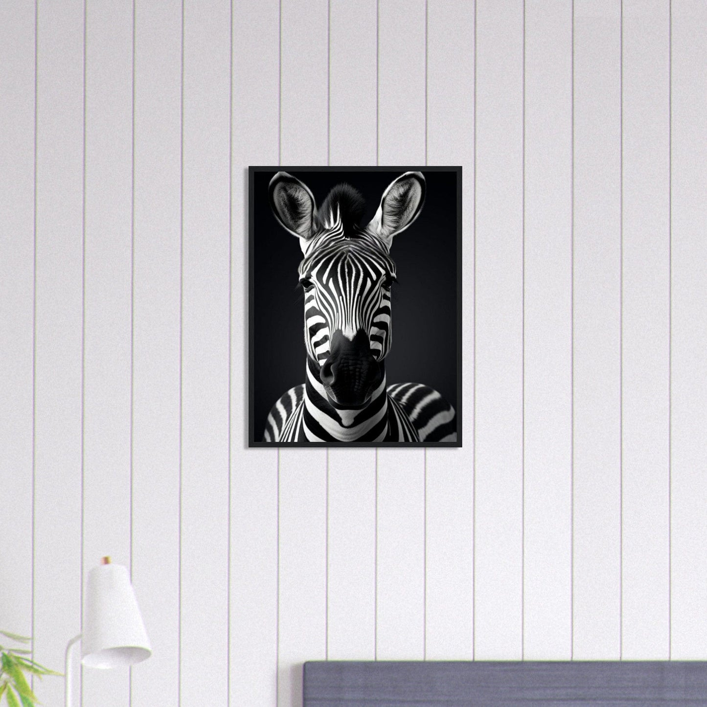 Canvanation Print Material 45x60 cm / 18x24″ Tableau Photo Noir Et Blanc-Animaux-Zebre