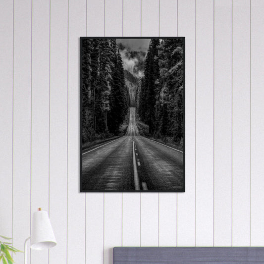 Canvanation Print Material 60x90 cm / 24x36″ Tableau Photo Noir Et Blanc-Paysage-Route