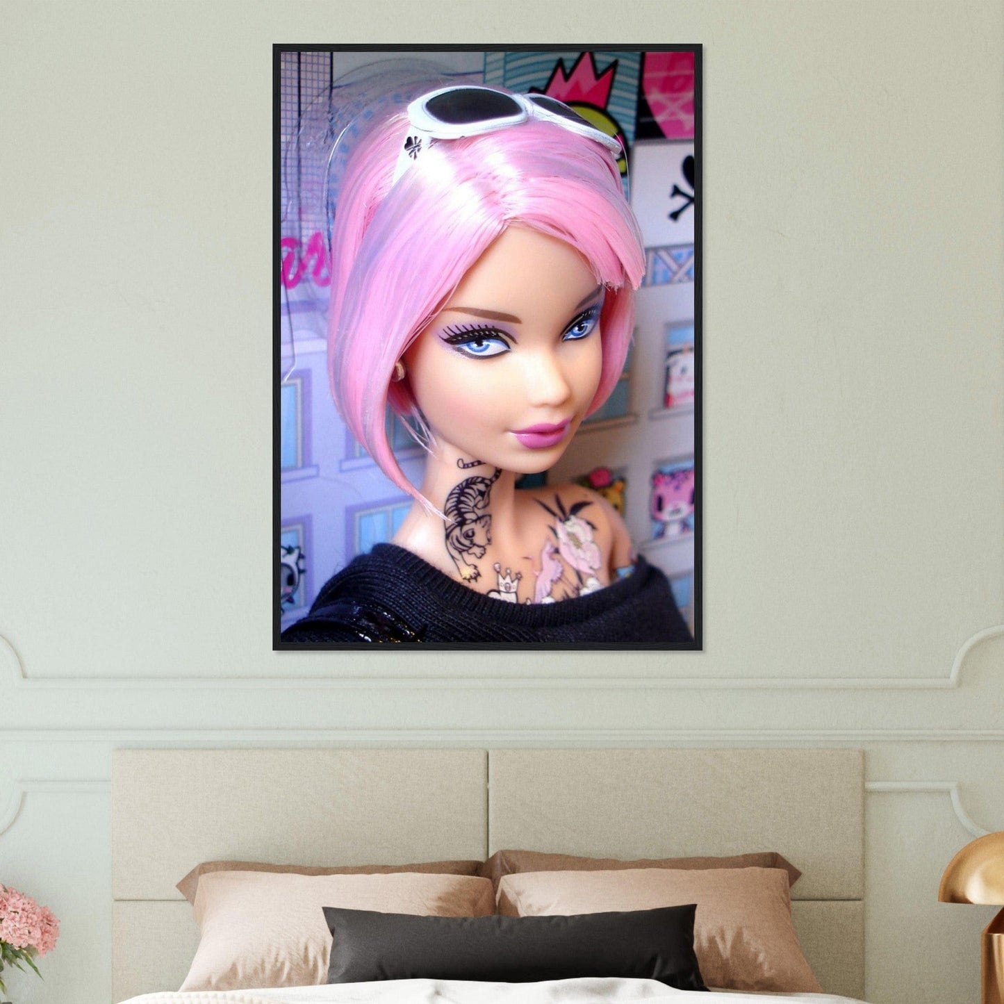Canvanation Print Material Tableau Barbie Street Art