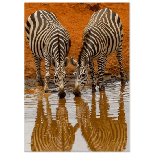 Gelato Print Material A1 (59.4 x 84.1  cm) Affiche Savane Africaine Zebres