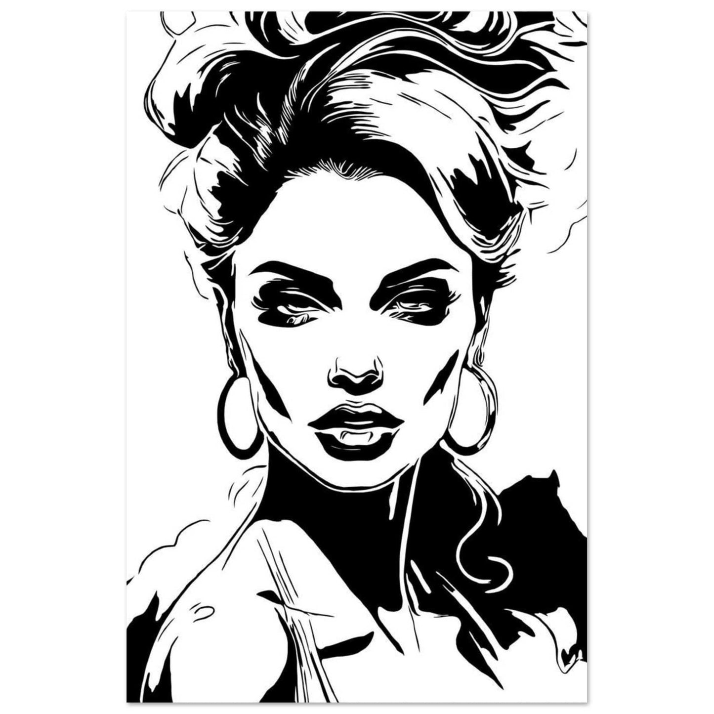 Gelato Print Material 60x90 cm / 24x36″ Peinture De Portrait De Femme