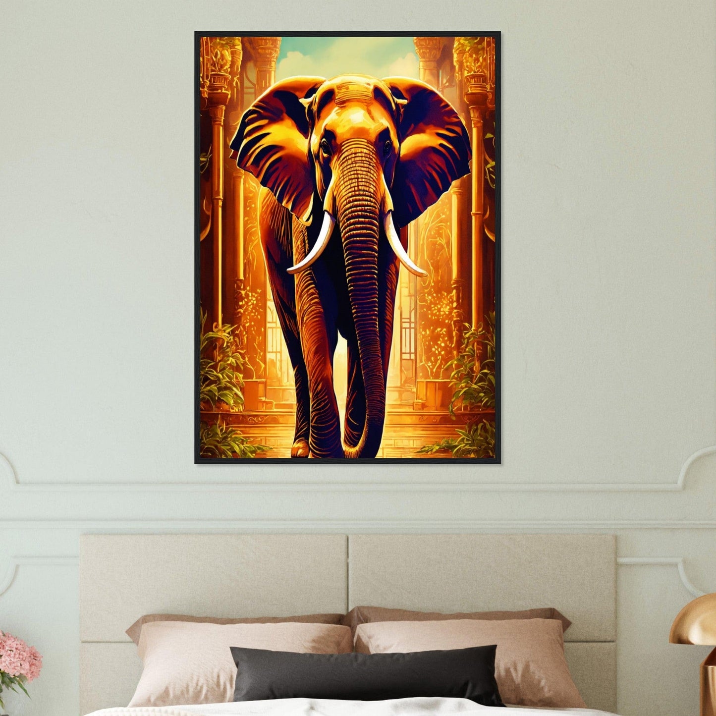 Canvanation Print Material Tableau Elephant Marche Royale